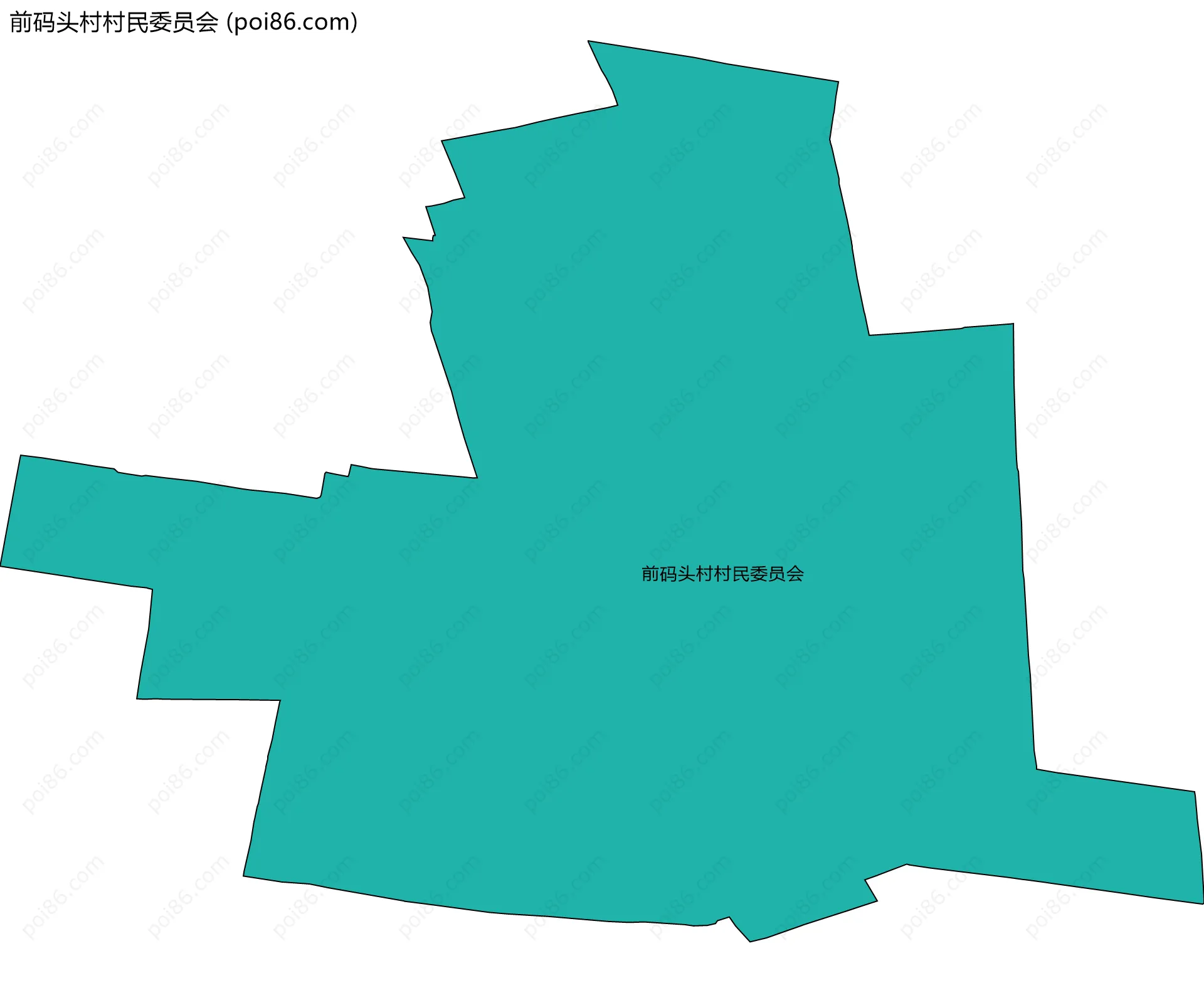 前码头村村民委员会边界地图
