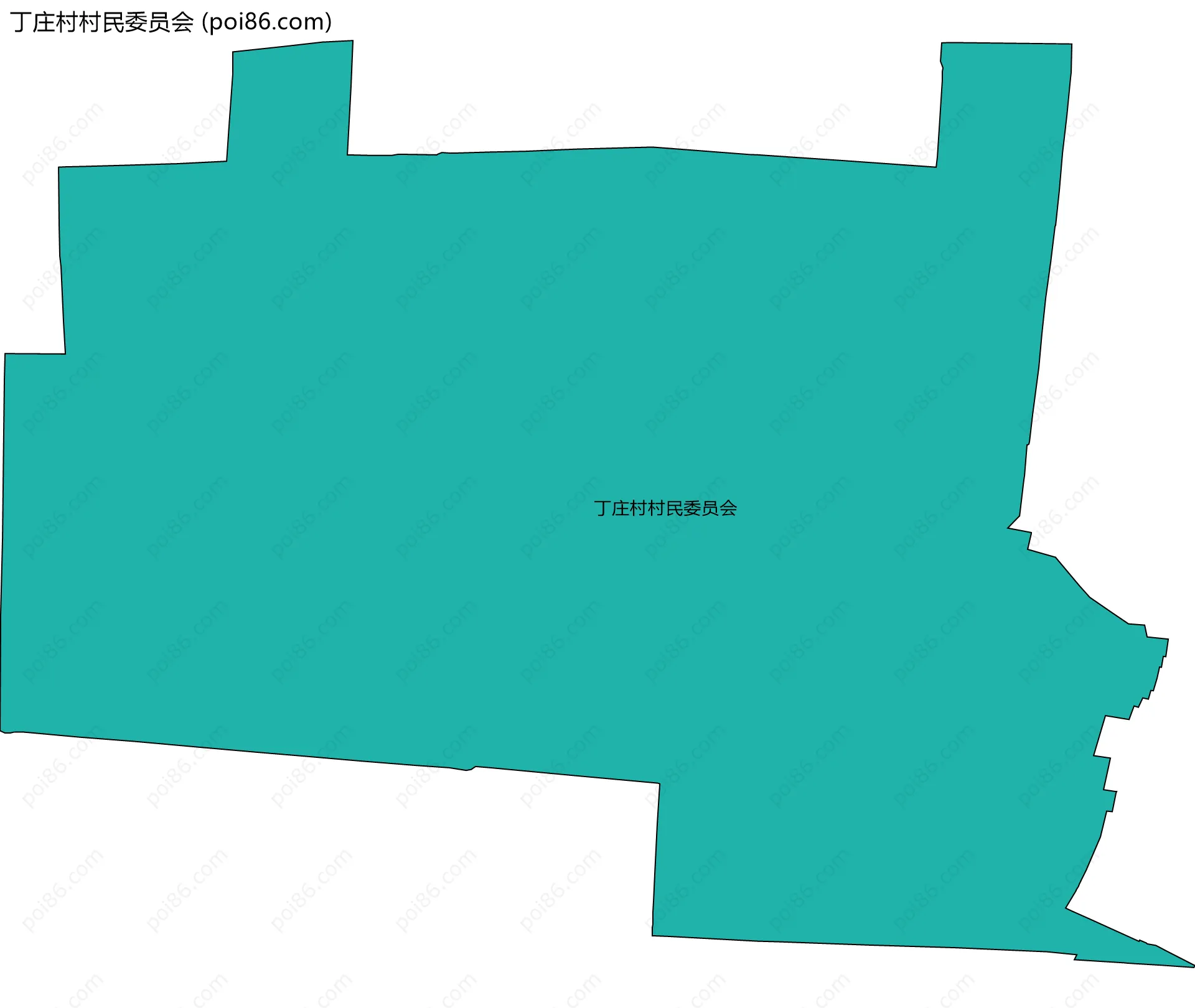 丁庄村村民委员会边界地图