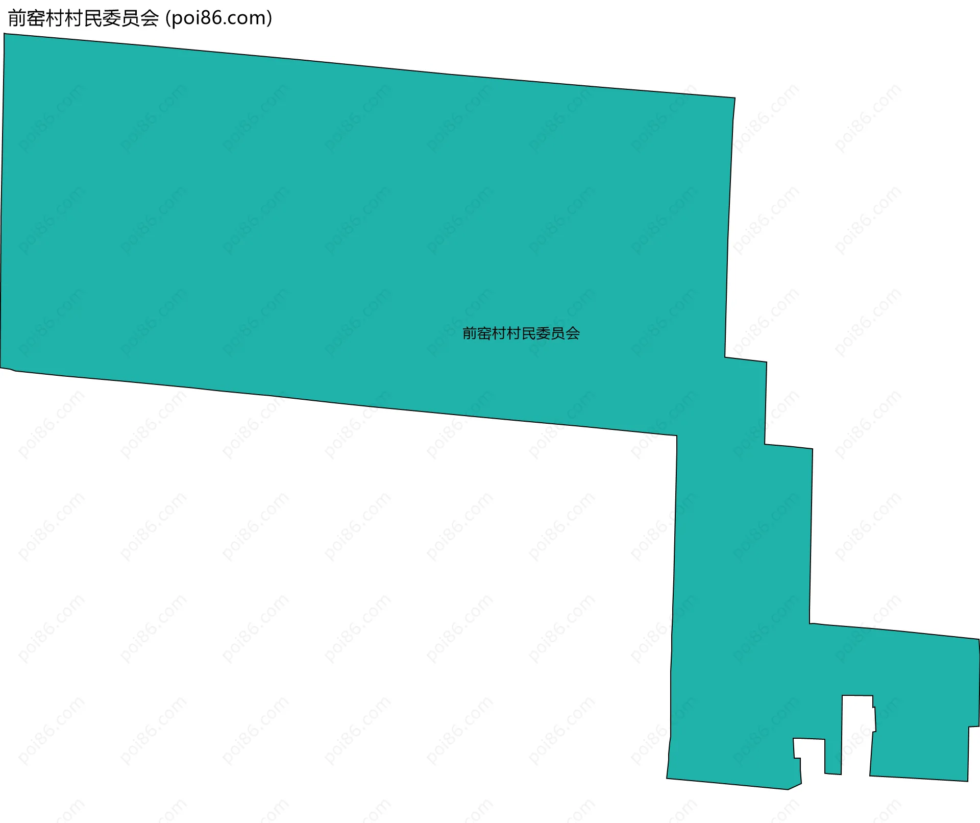 前窑村村民委员会边界地图