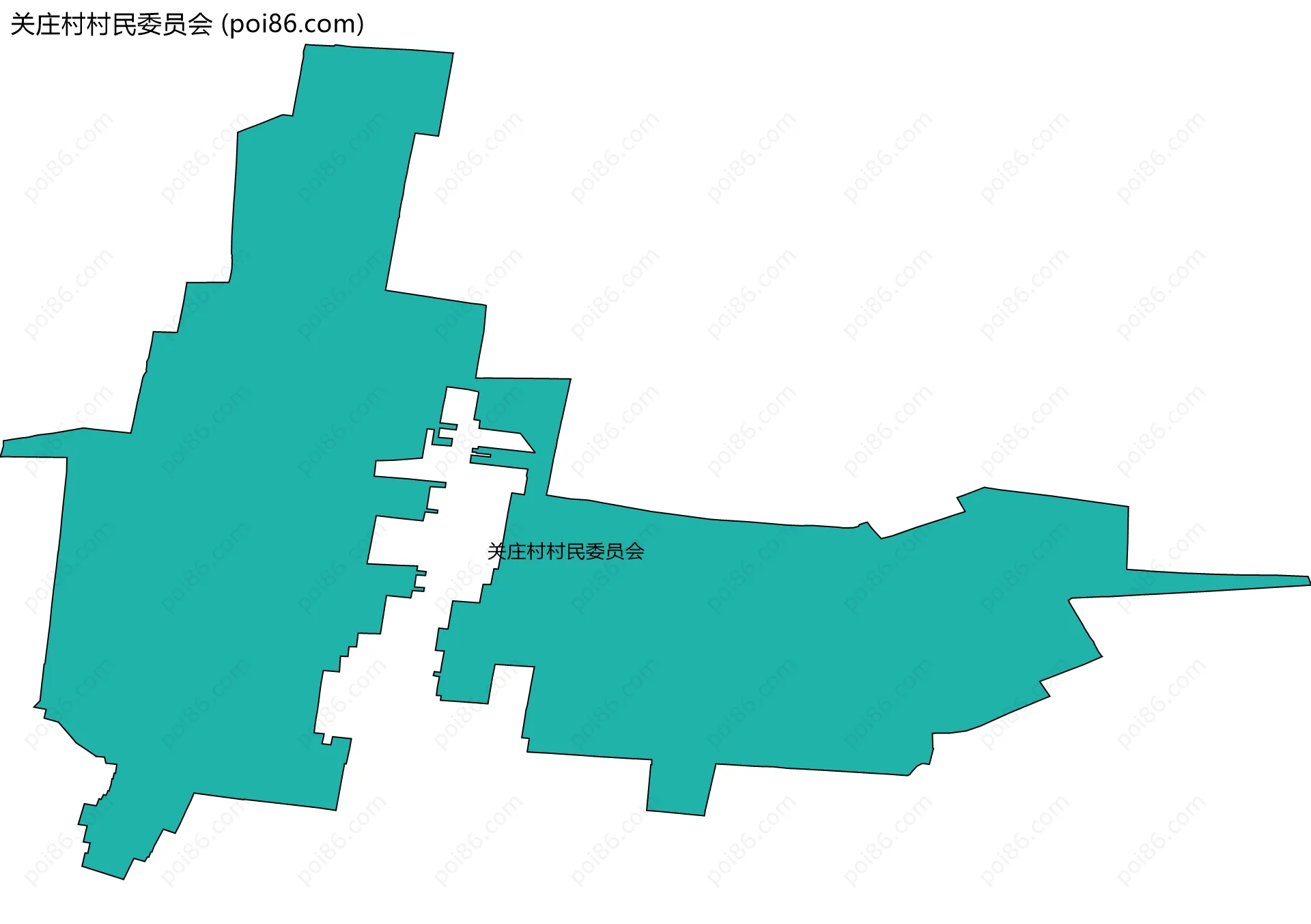 关庄村村民委员会边界地图