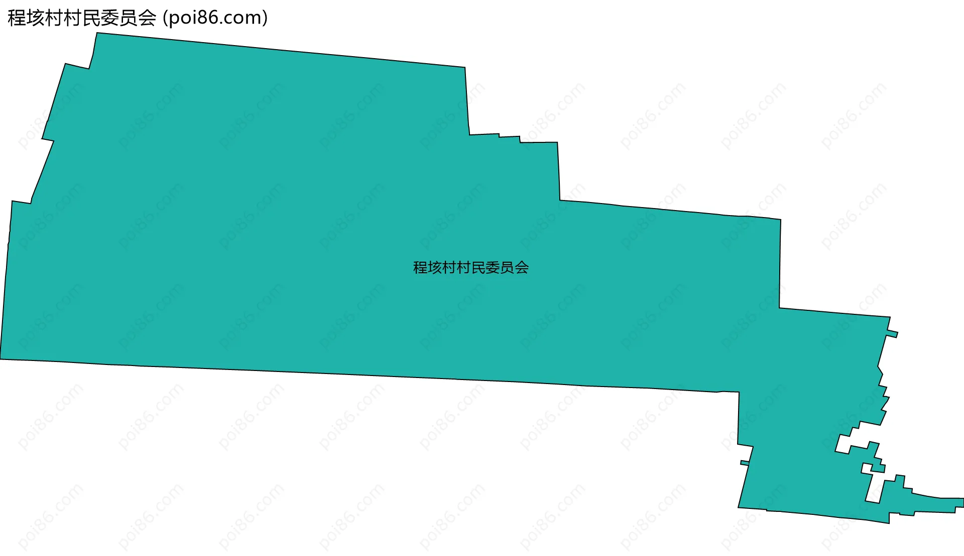 程垓村村民委员会边界地图