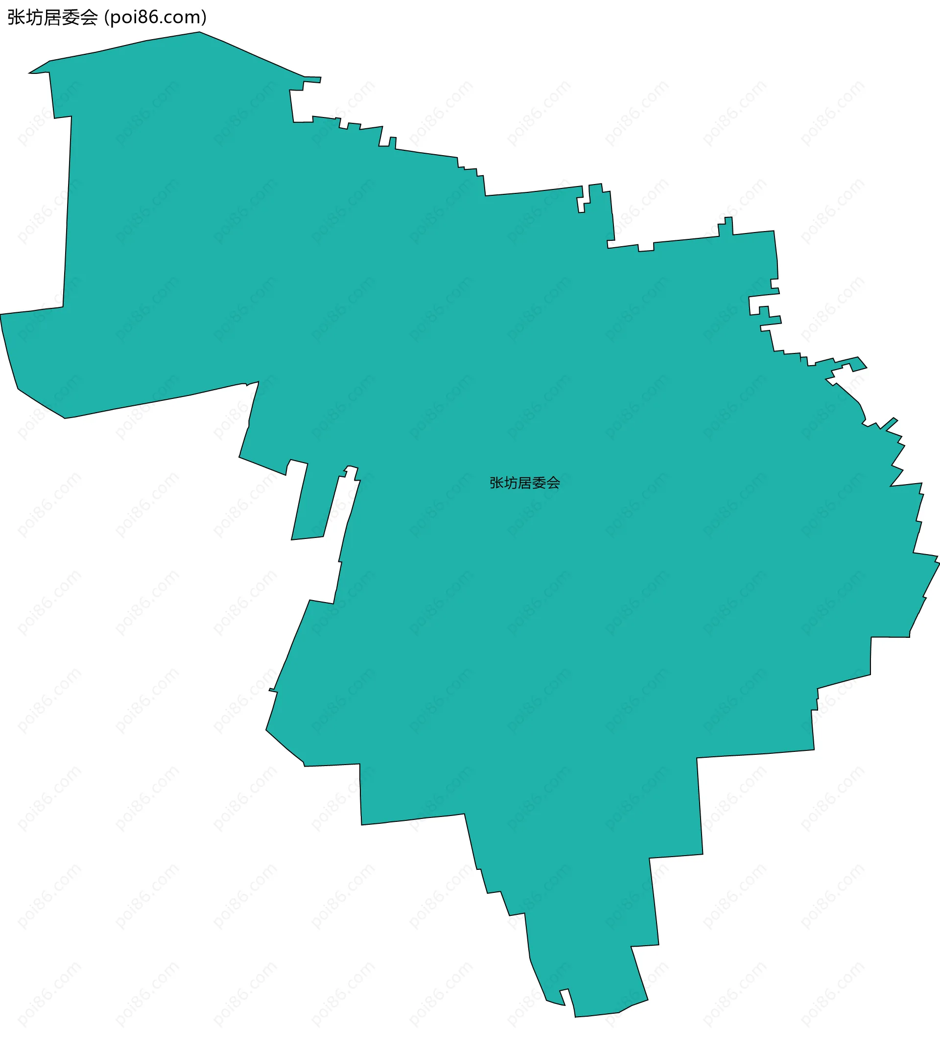 张坊居委会边界地图