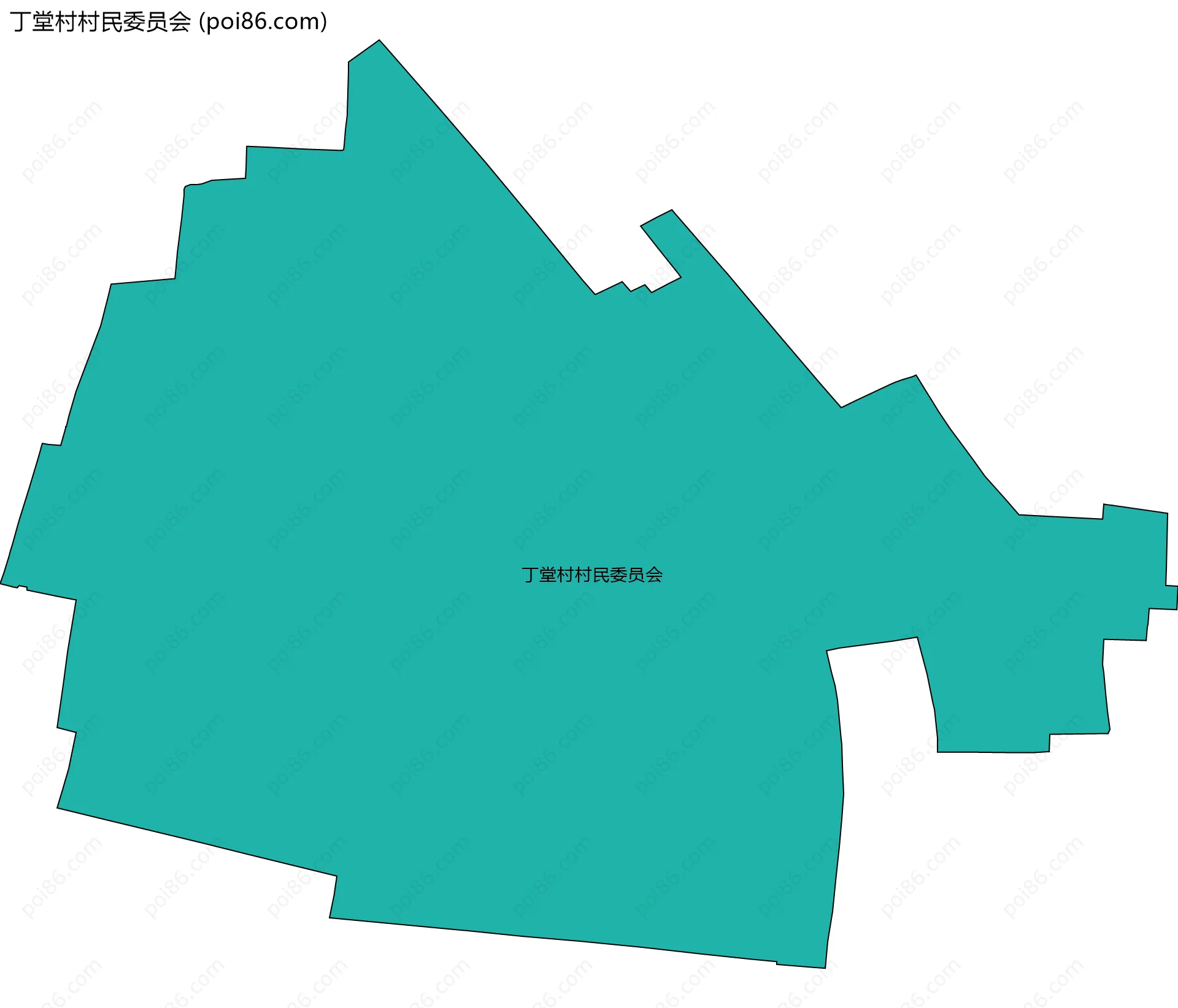丁堂村村民委员会边界地图