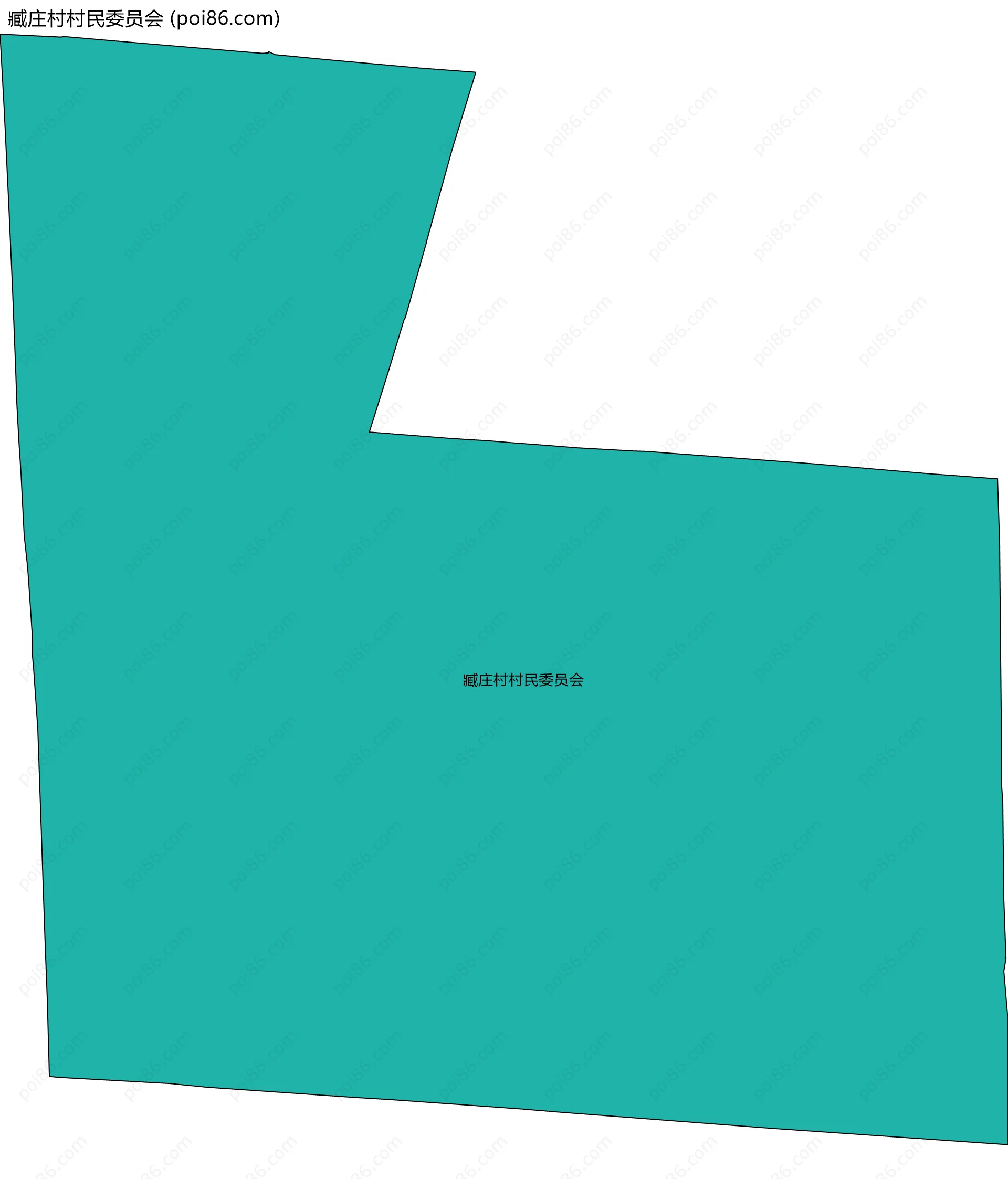 臧庄村村民委员会边界地图