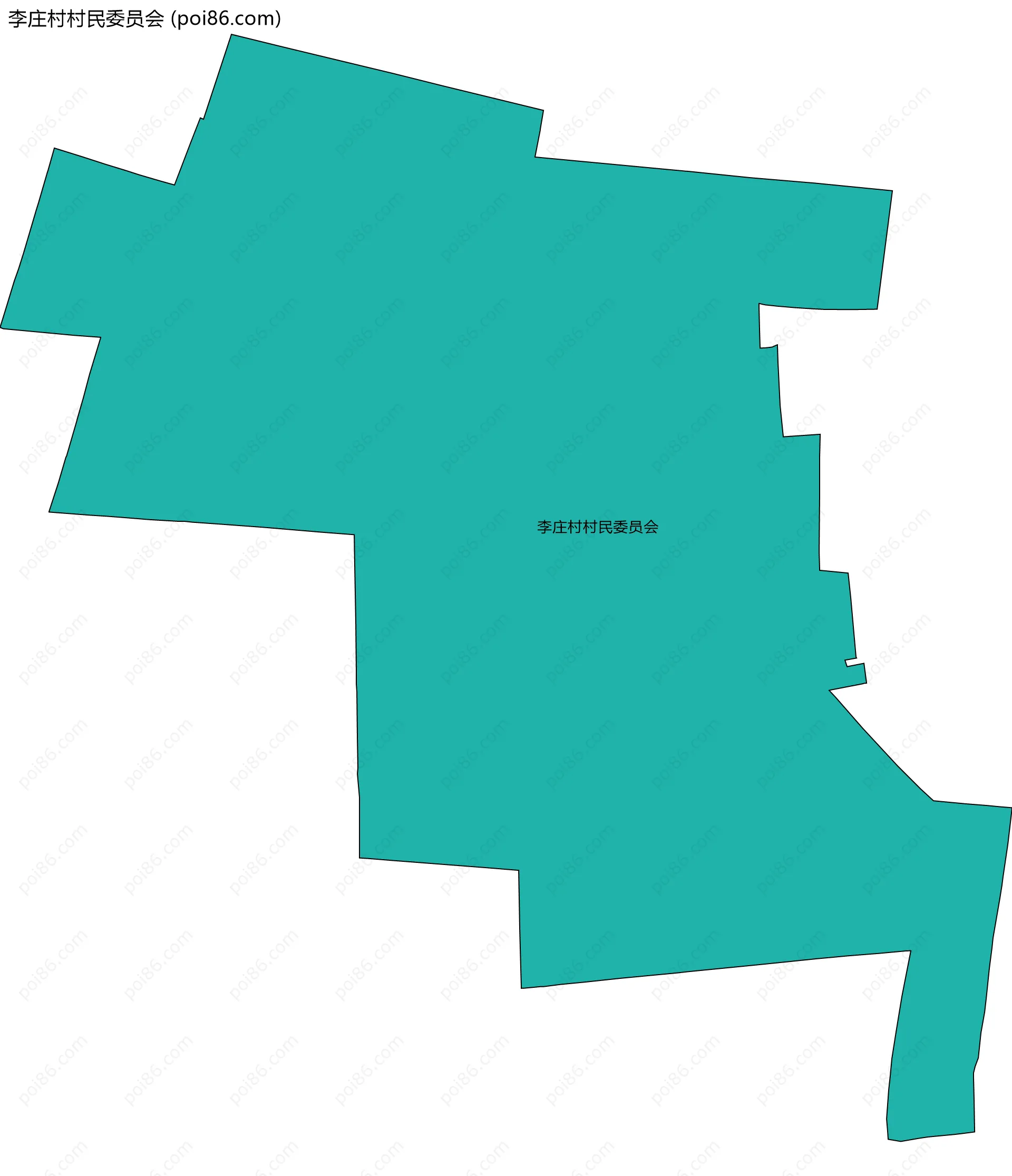 李庄村村民委员会边界地图
