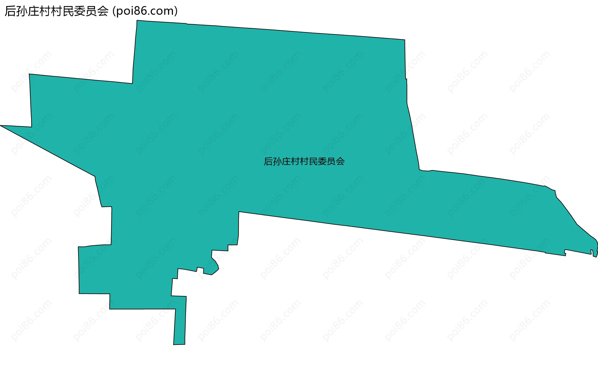 后孙庄村村民委员会边界地图