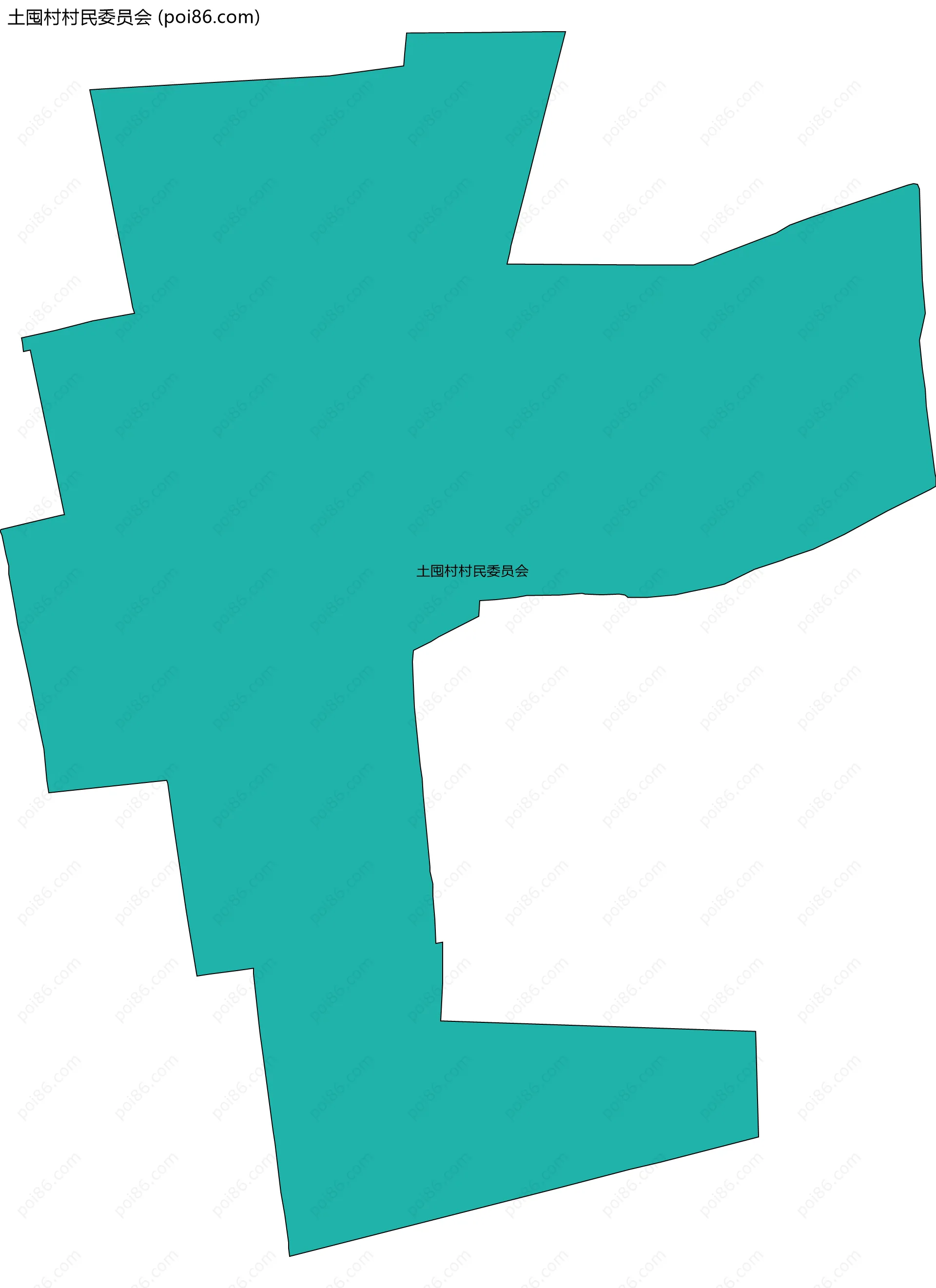 土囤村村民委员会边界地图