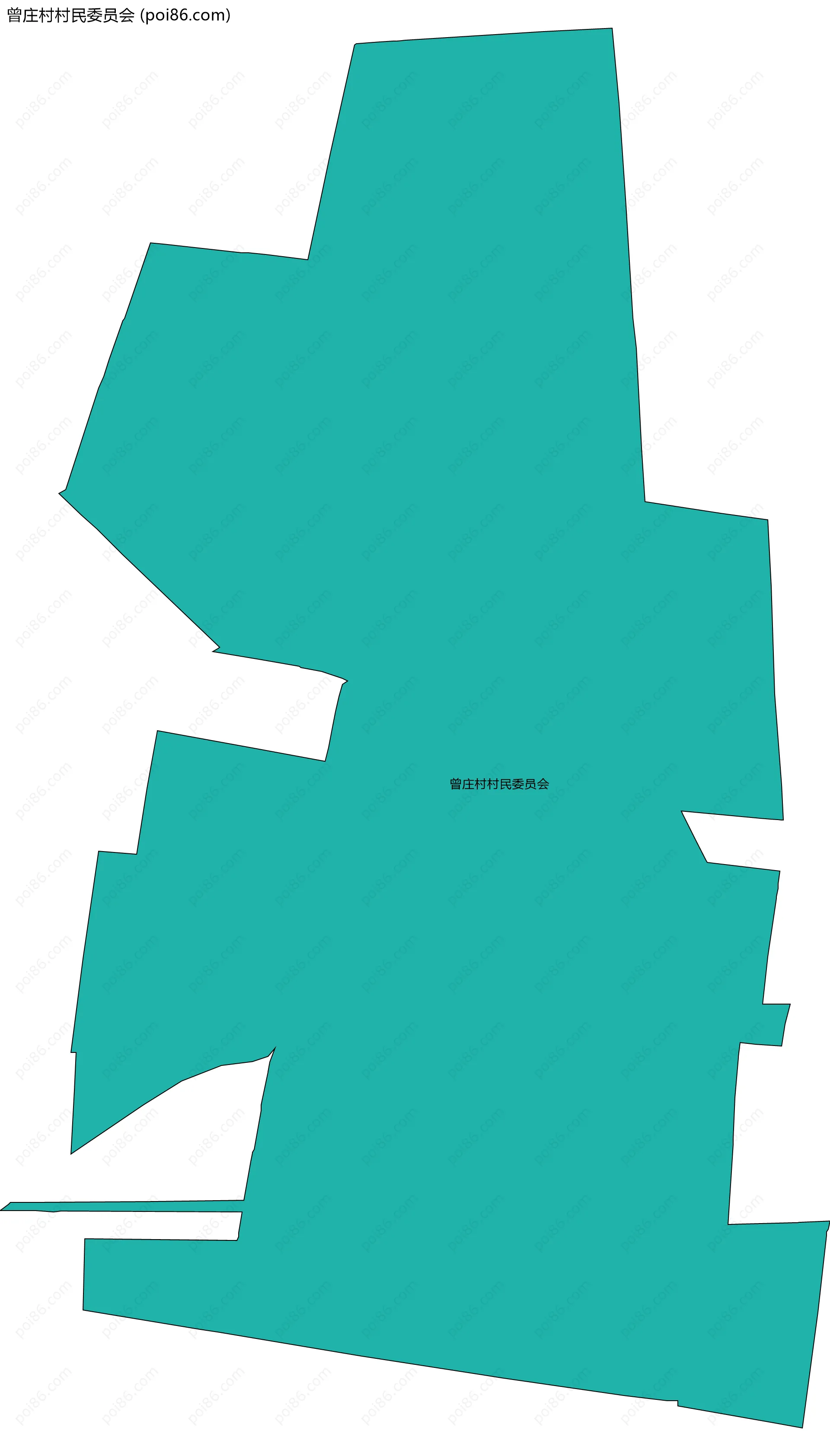 曾庄村村民委员会边界地图