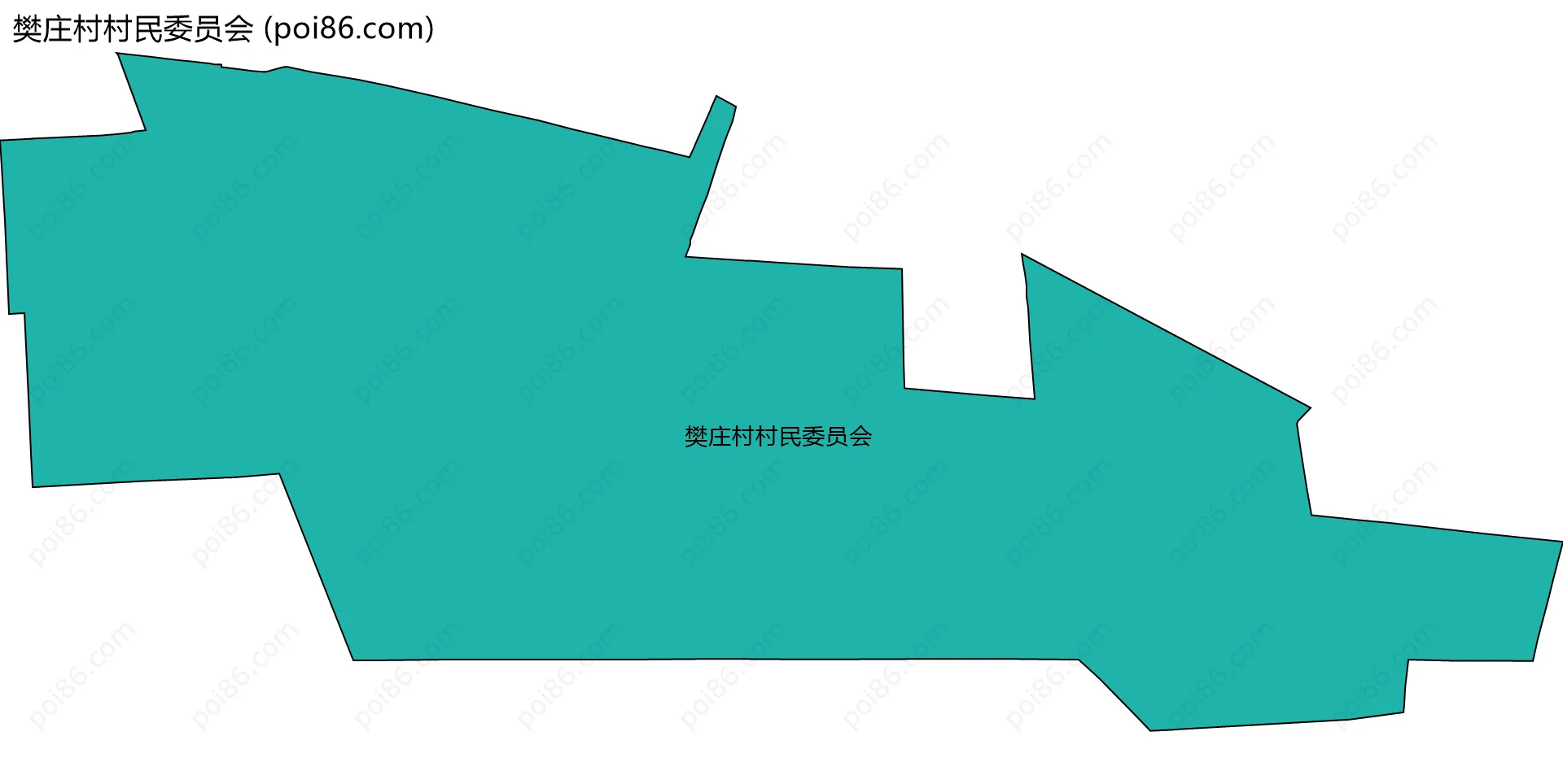 樊庄村村民委员会边界地图