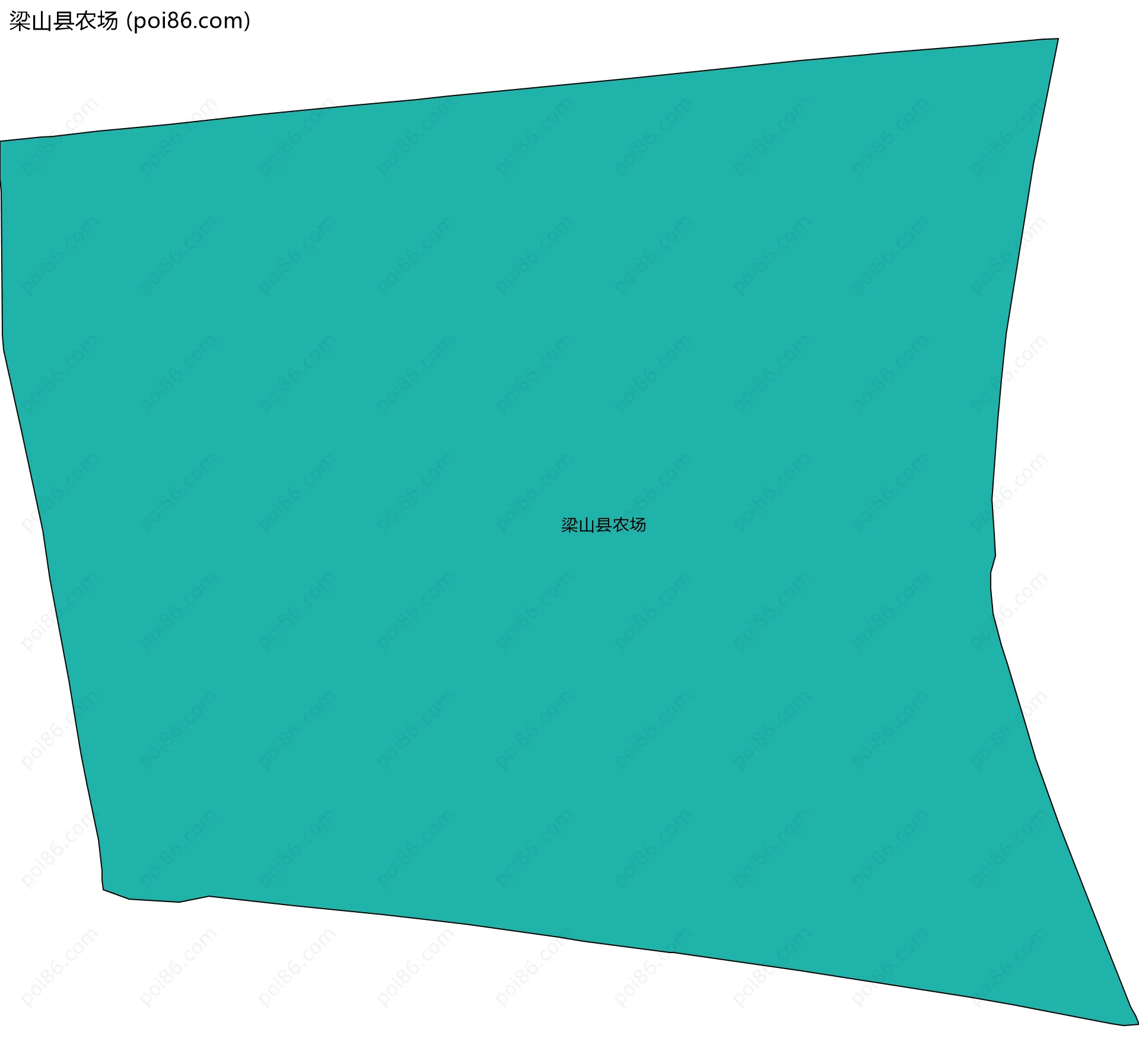 梁山县农场边界地图