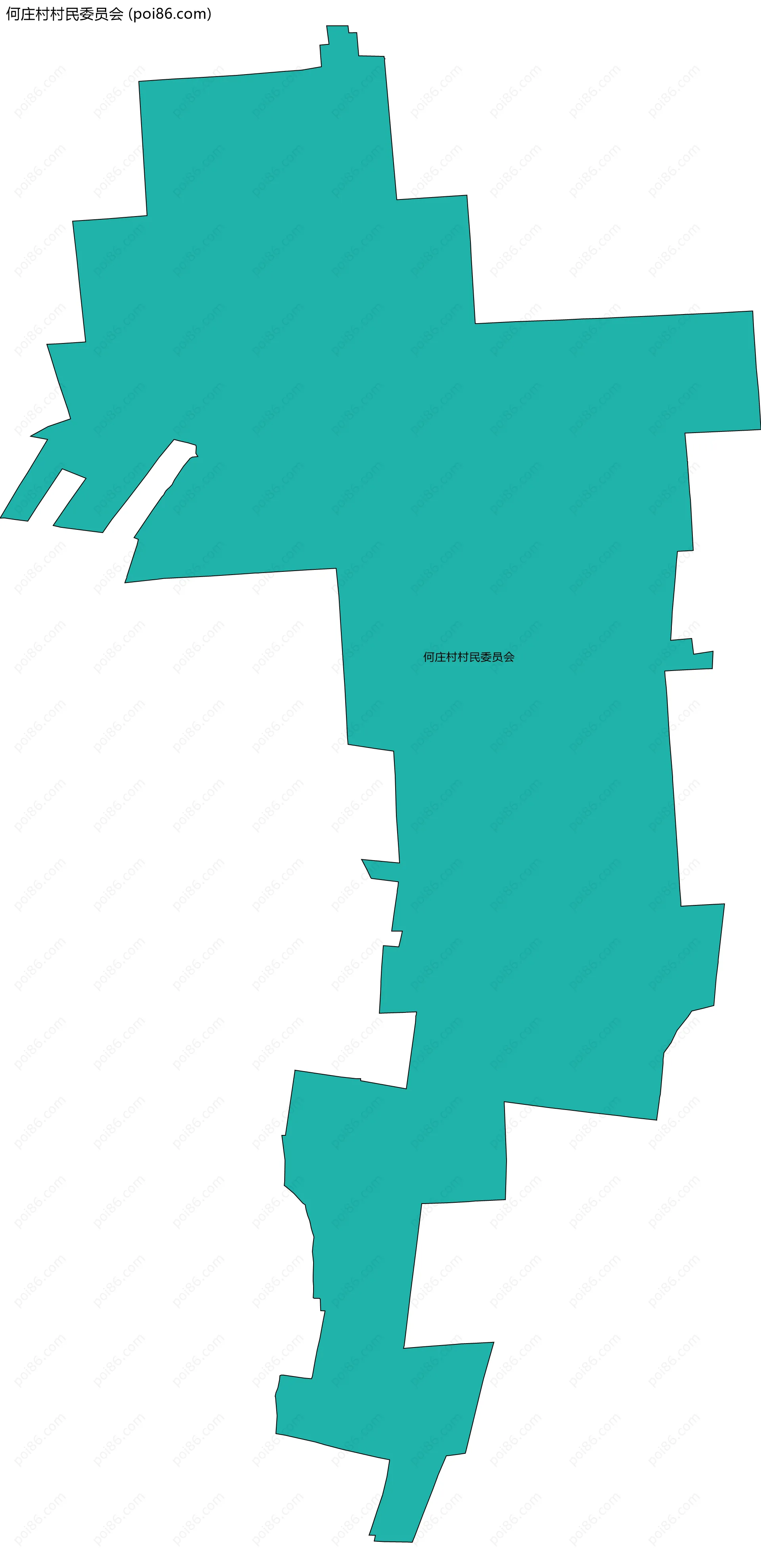 何庄村村民委员会边界地图