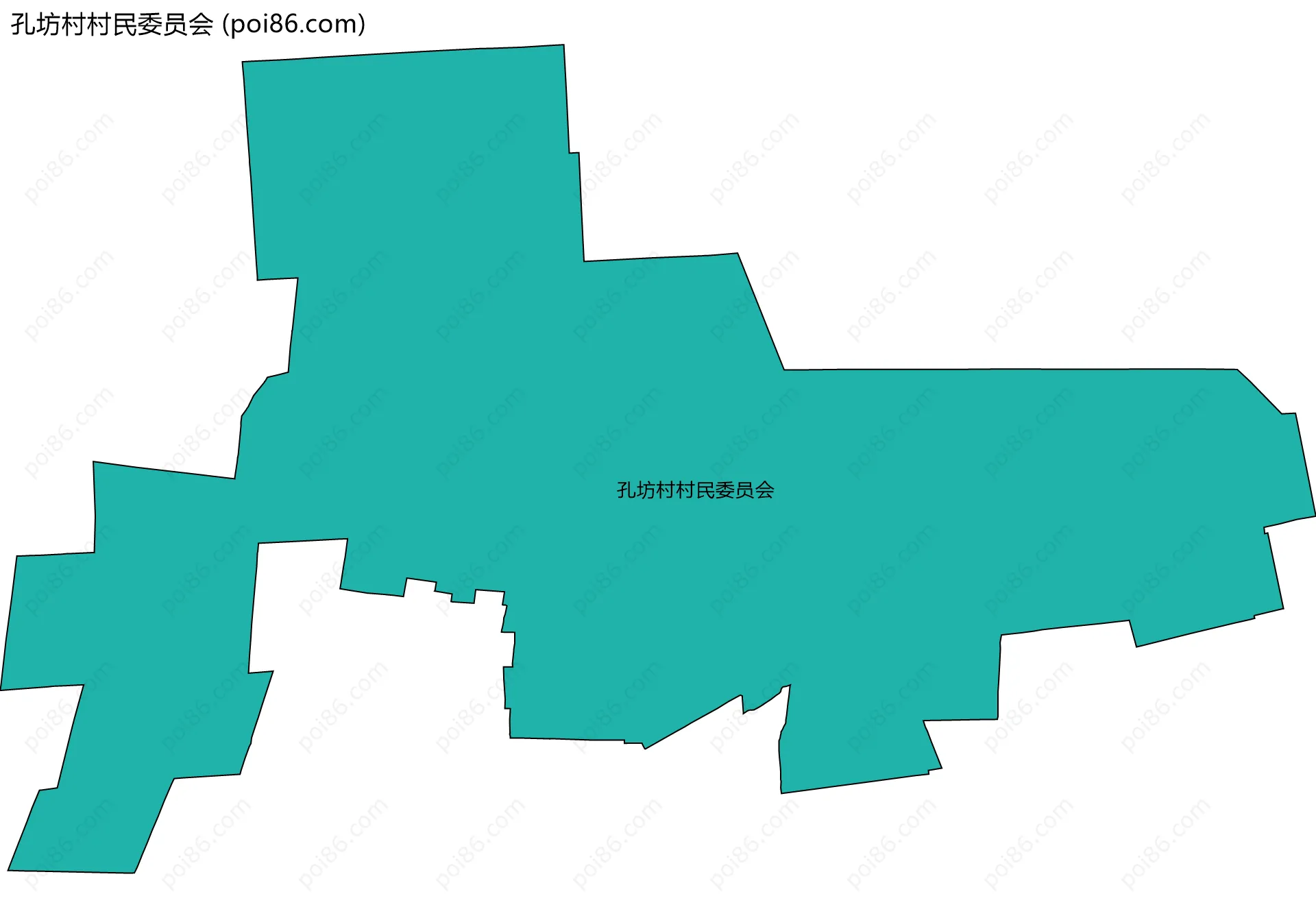 孔坊村村民委员会边界地图