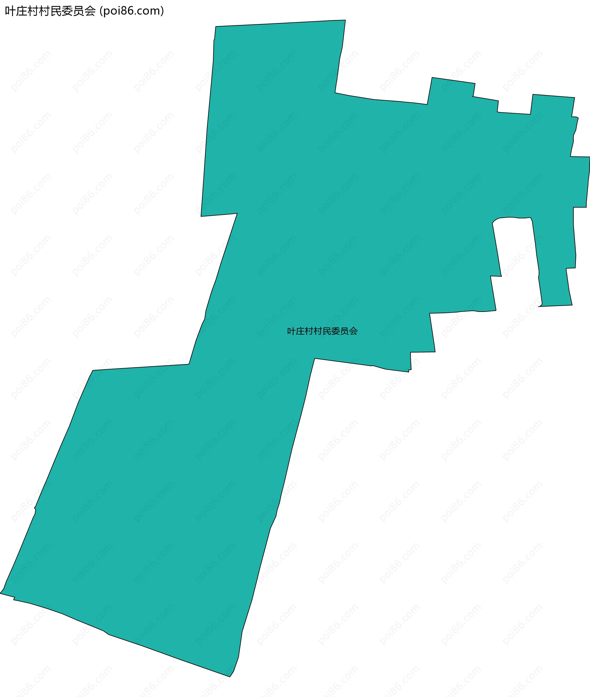 叶庄村村民委员会边界地图