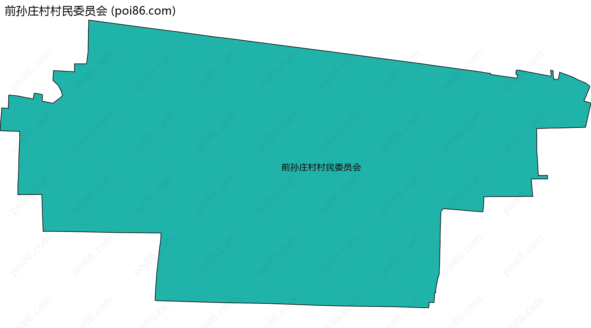 前孙庄村村民委员会边界地图