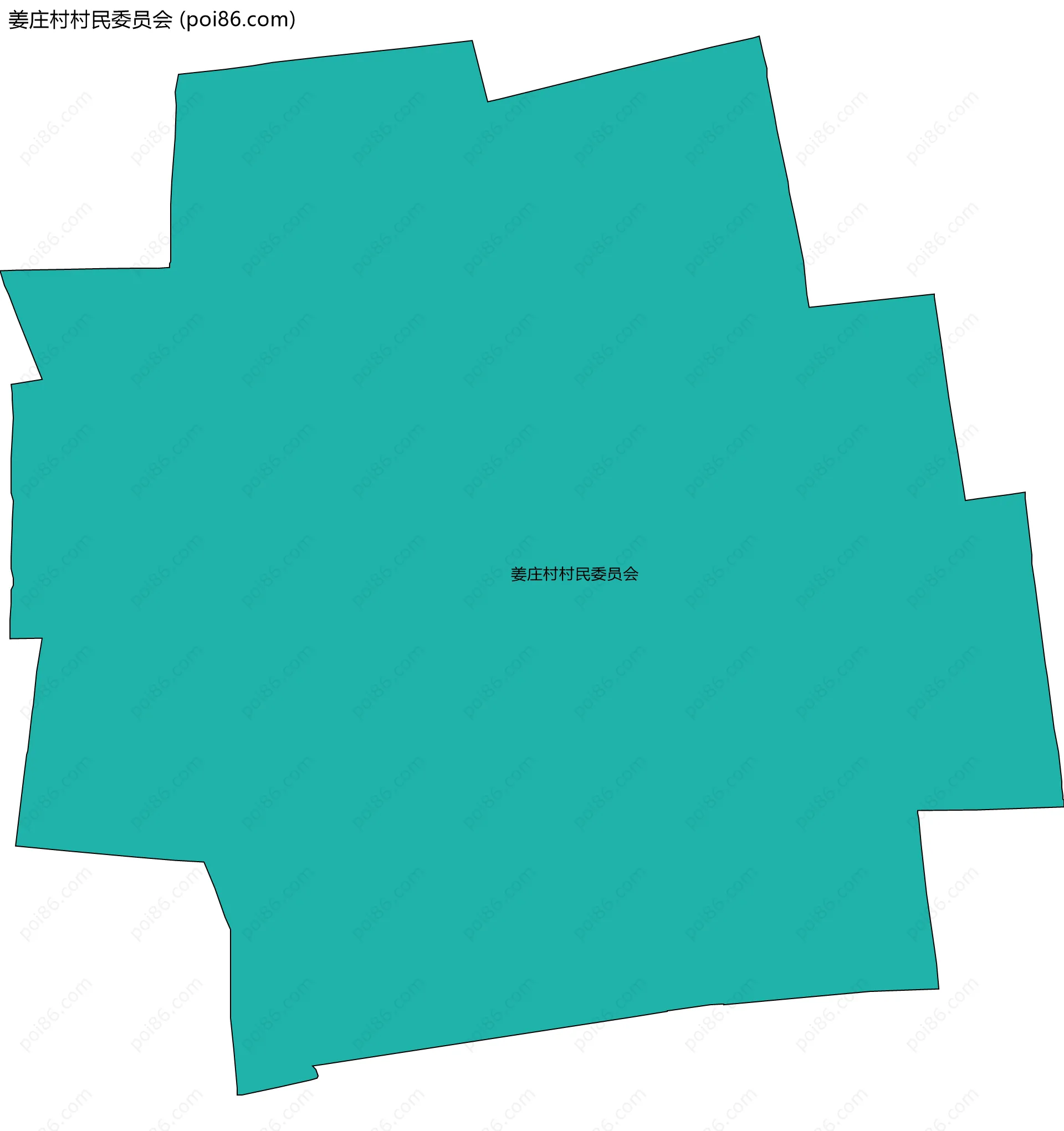 姜庄村村民委员会边界地图