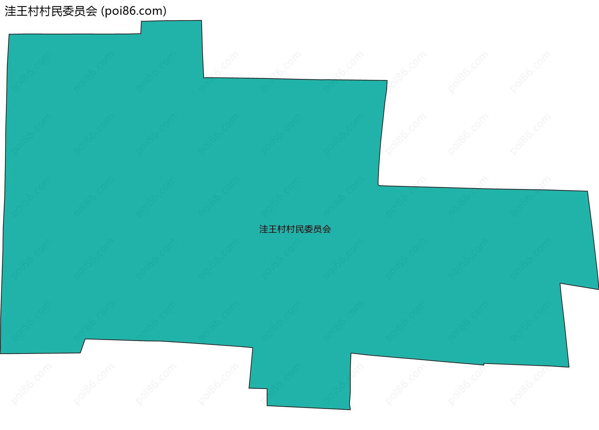 洼王村村民委员会边界地图
