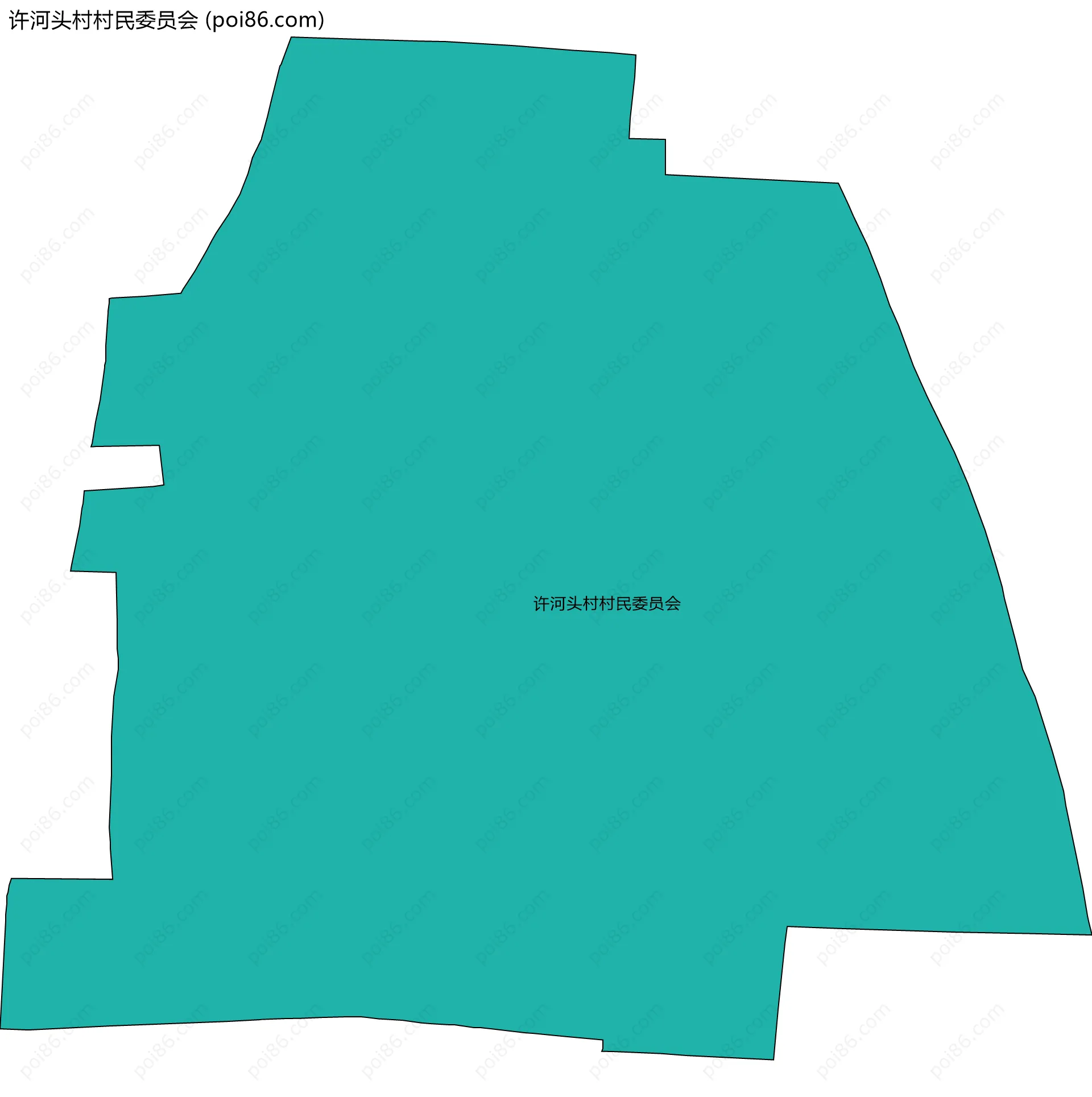 许河头村村民委员会边界地图
