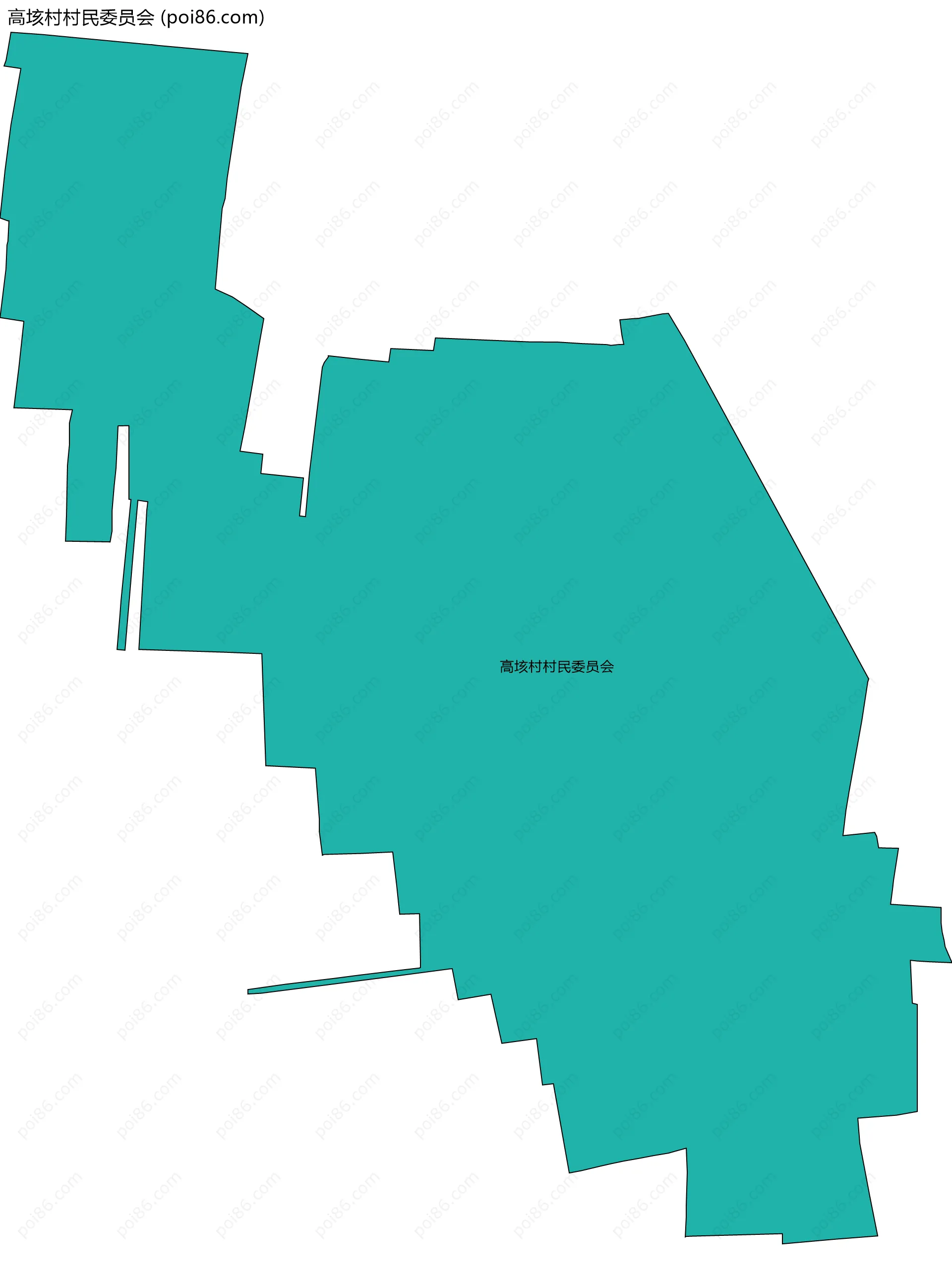 高垓村村民委员会边界地图