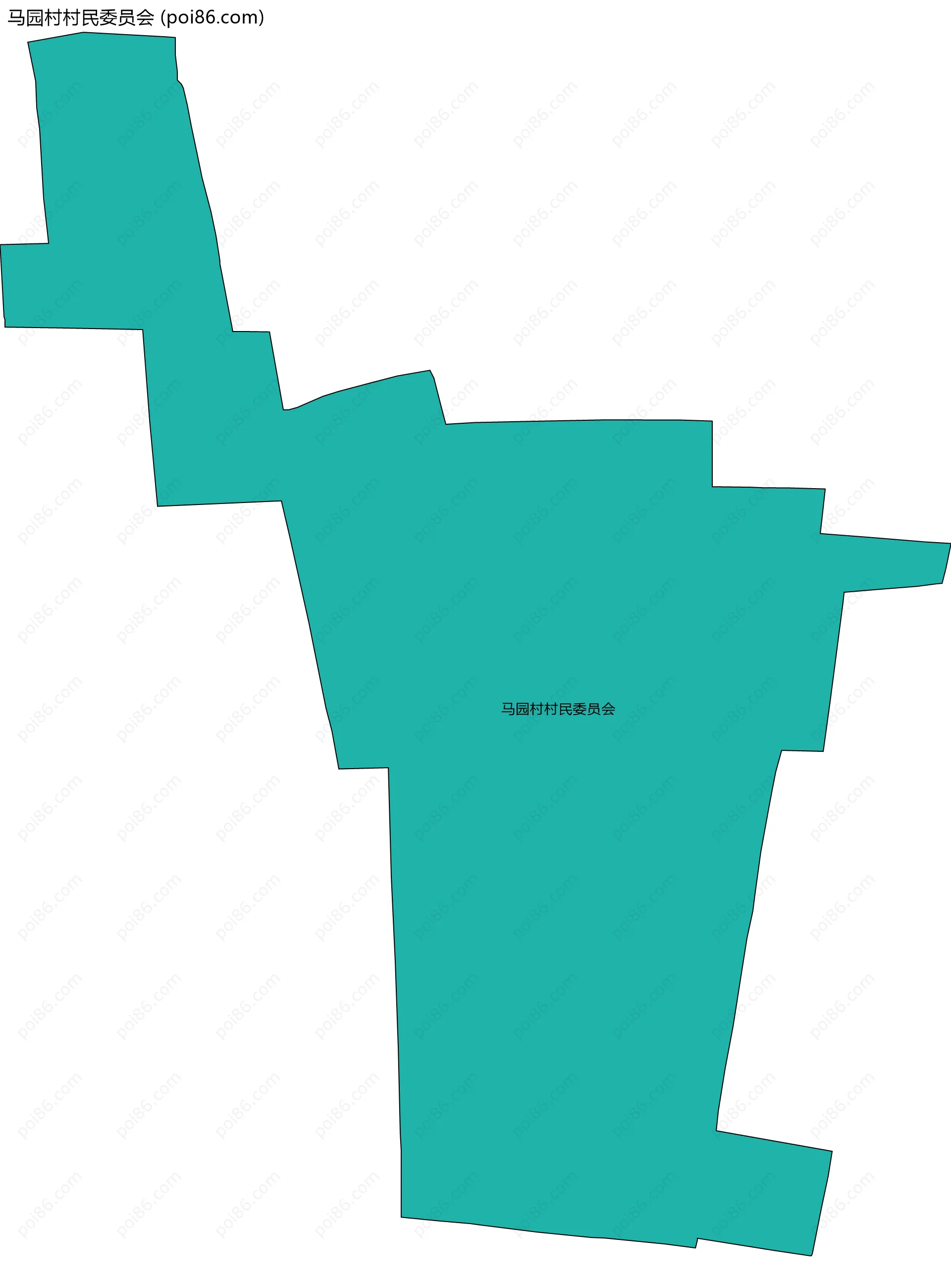 马园村村民委员会边界地图