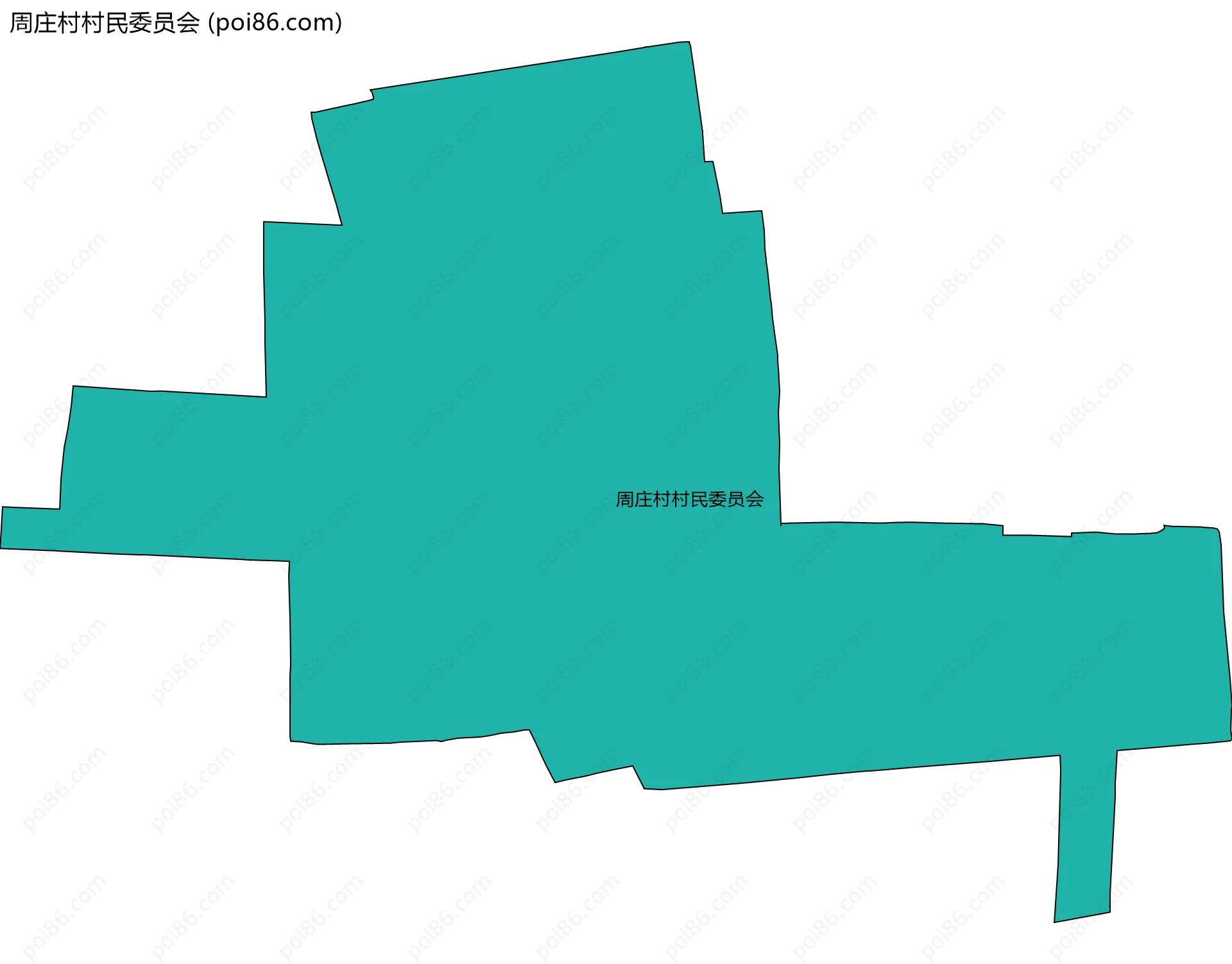 周庄村村民委员会边界地图