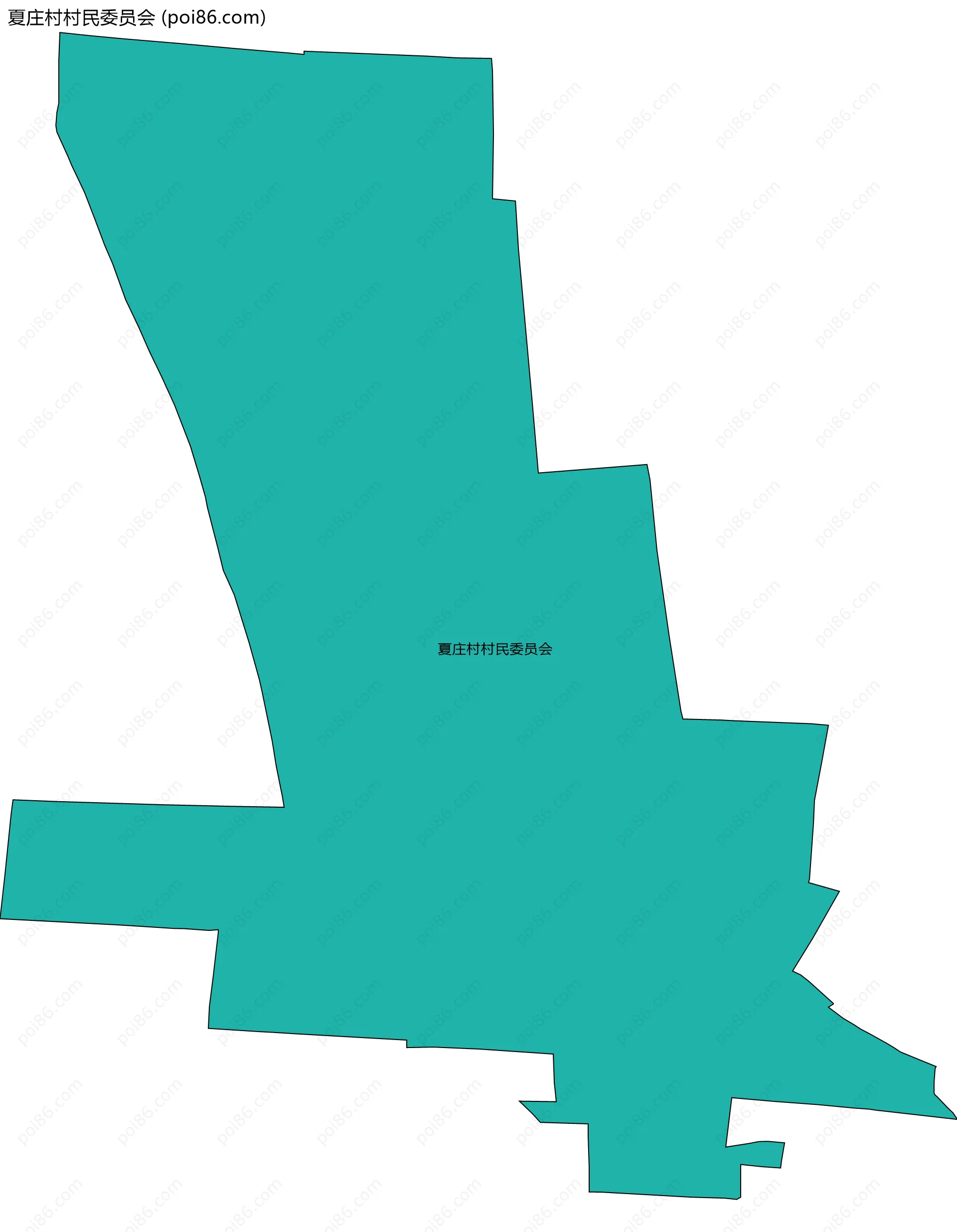 夏庄村村民委员会边界地图