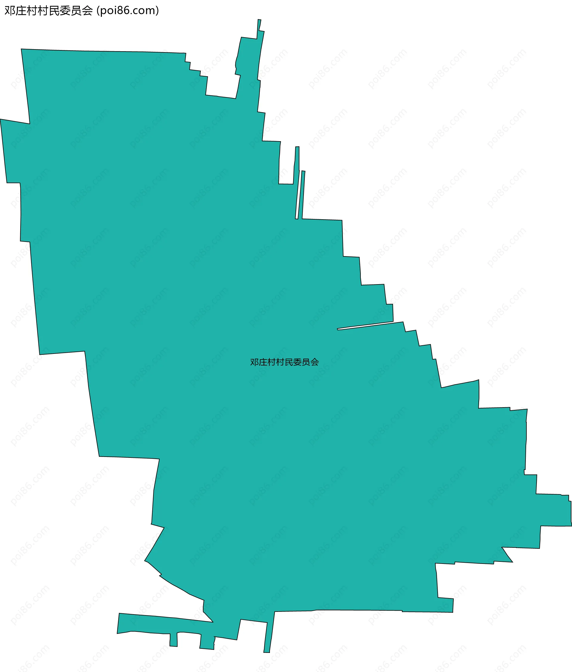邓庄村村民委员会边界地图
