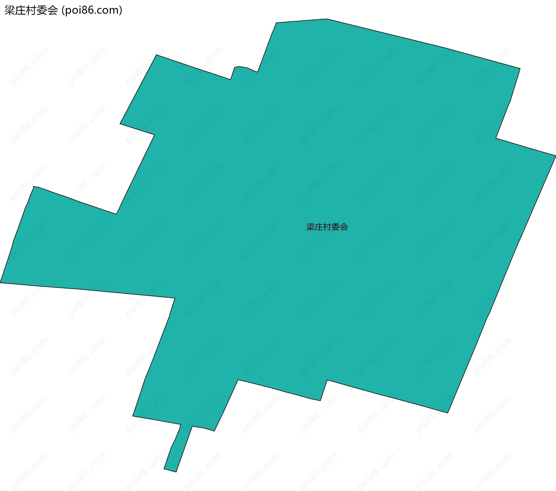 梁庄村委会边界地图