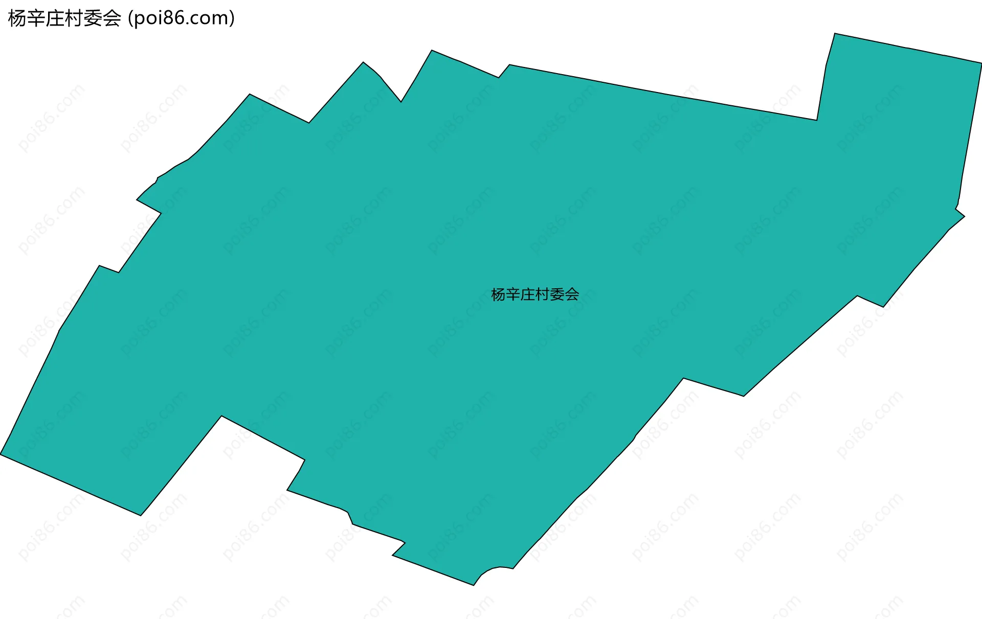 杨辛庄村委会边界地图