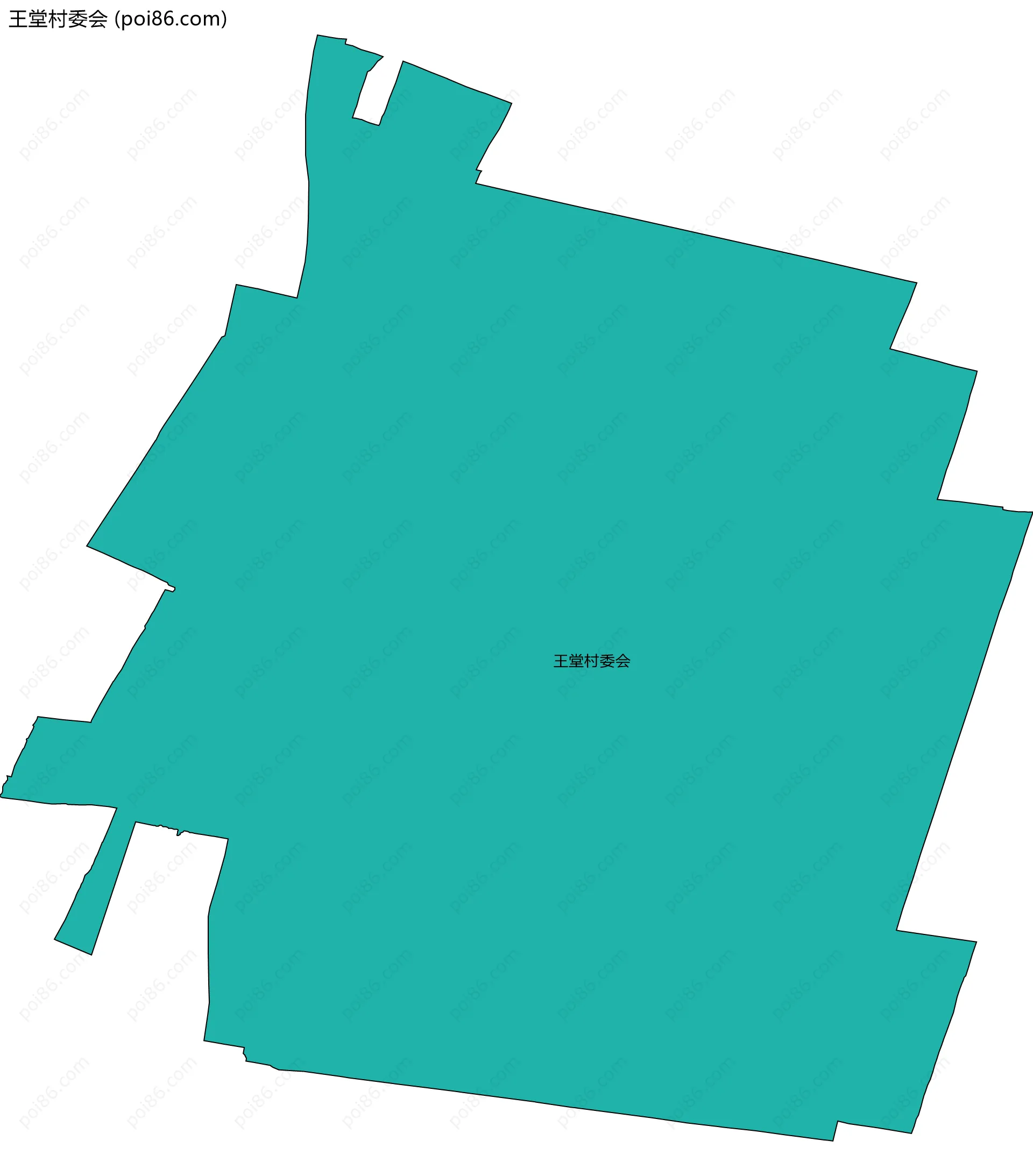 王堂村委会边界地图