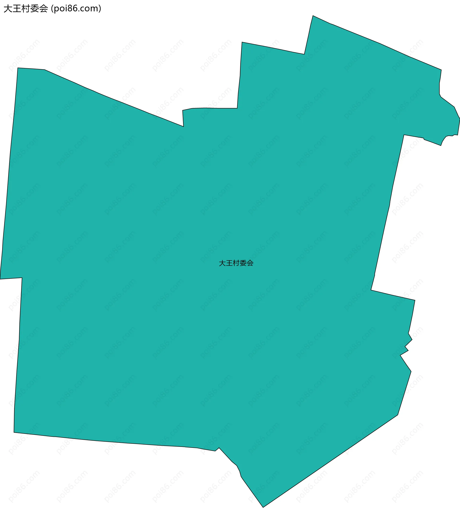 大王村委会边界地图