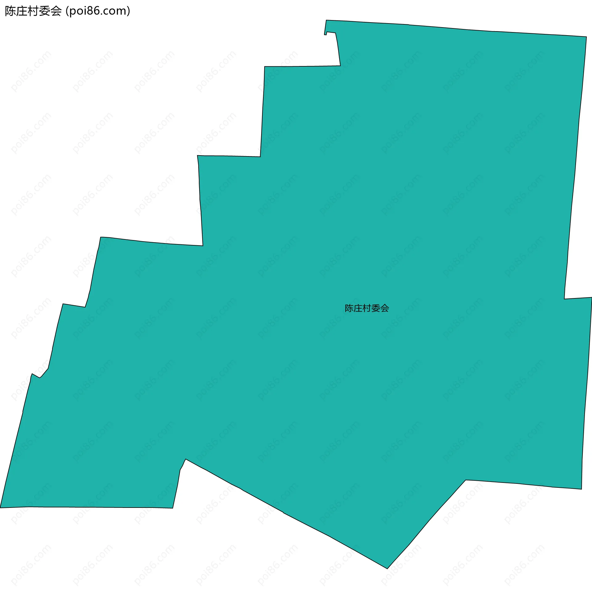 陈庄村委会边界地图