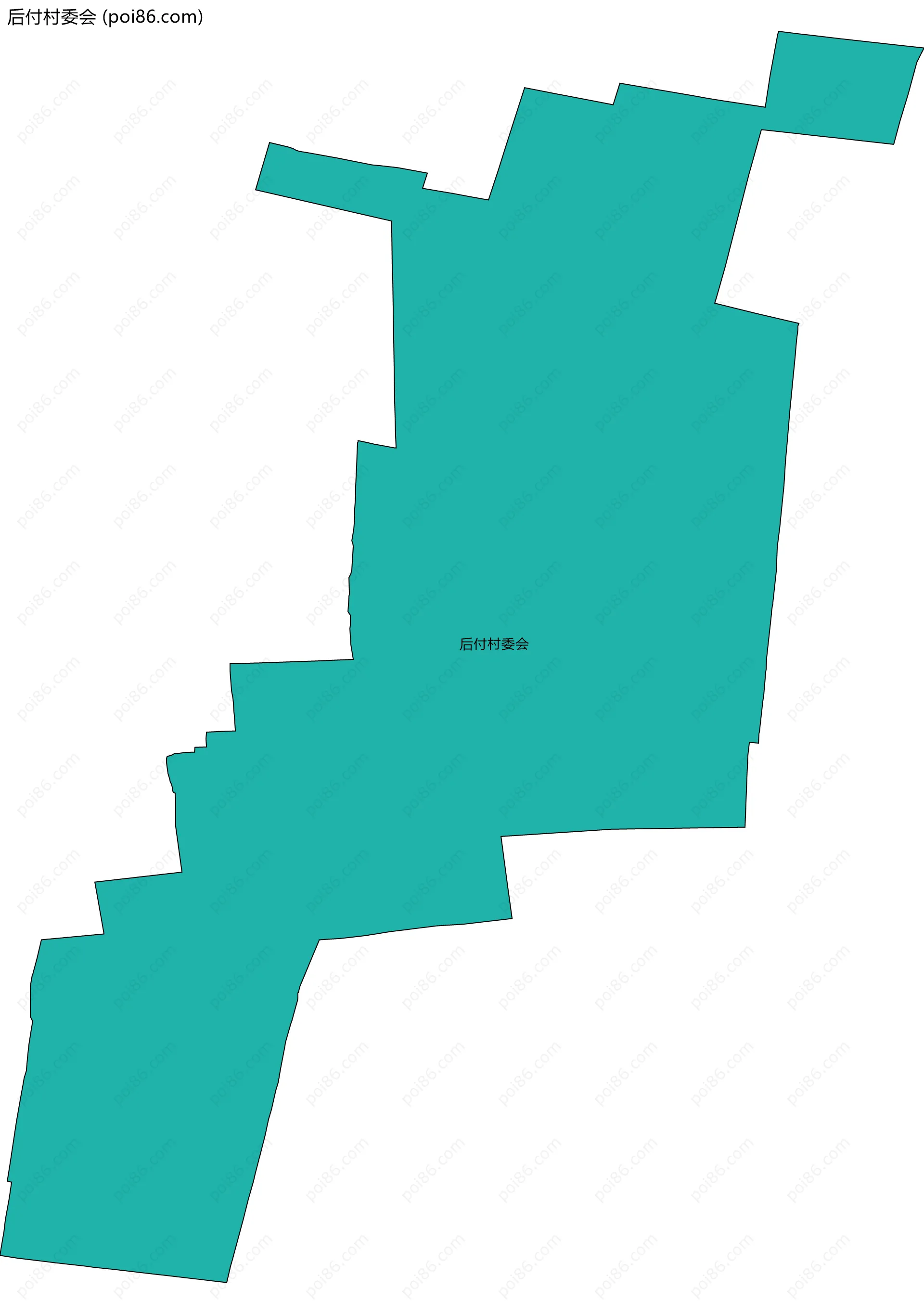 后付村委会边界地图