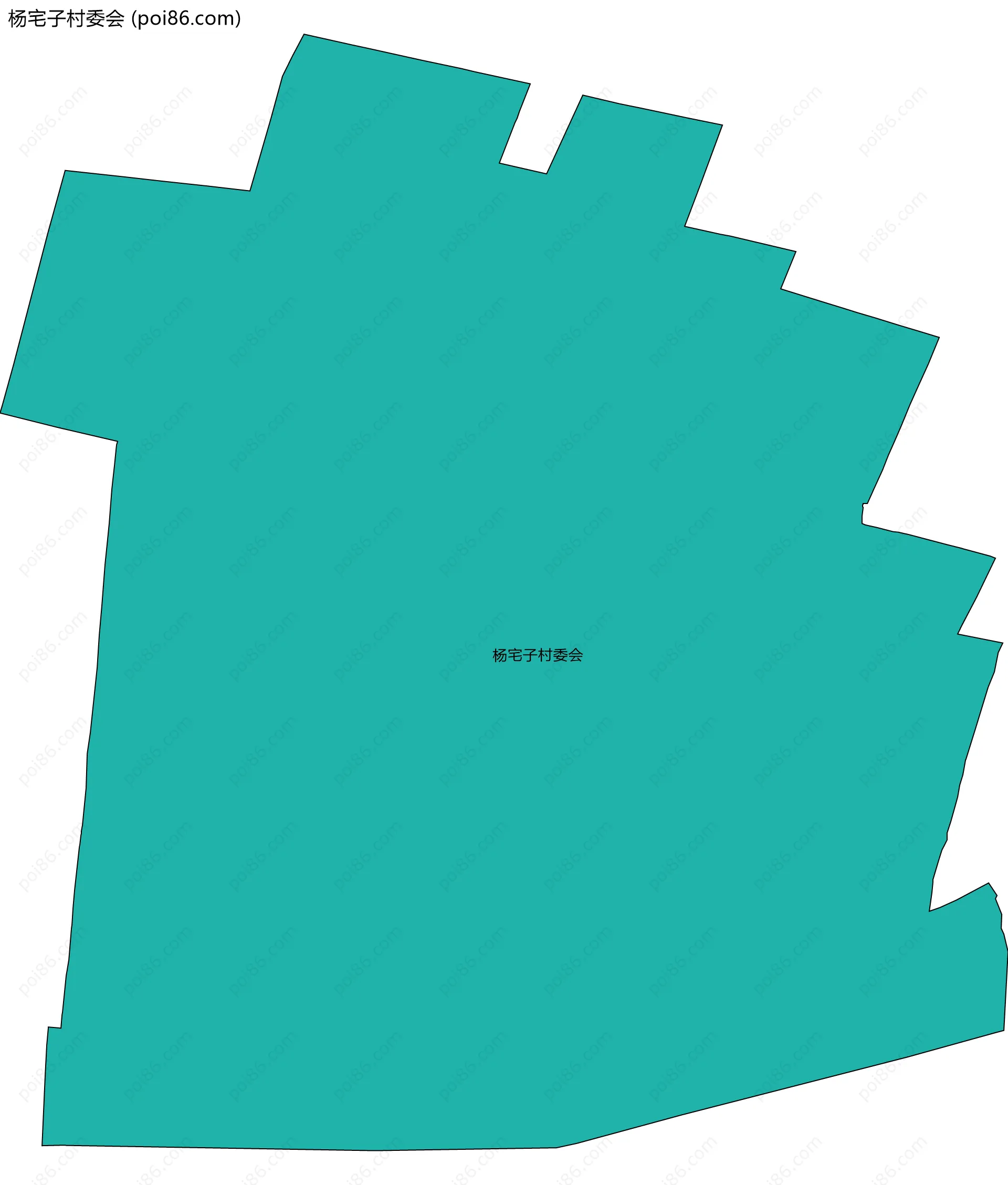 杨宅子村委会边界地图