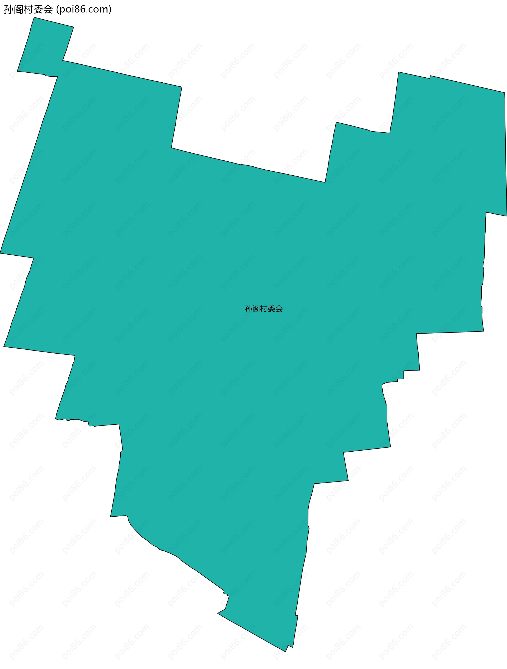 孙阁村委会边界地图