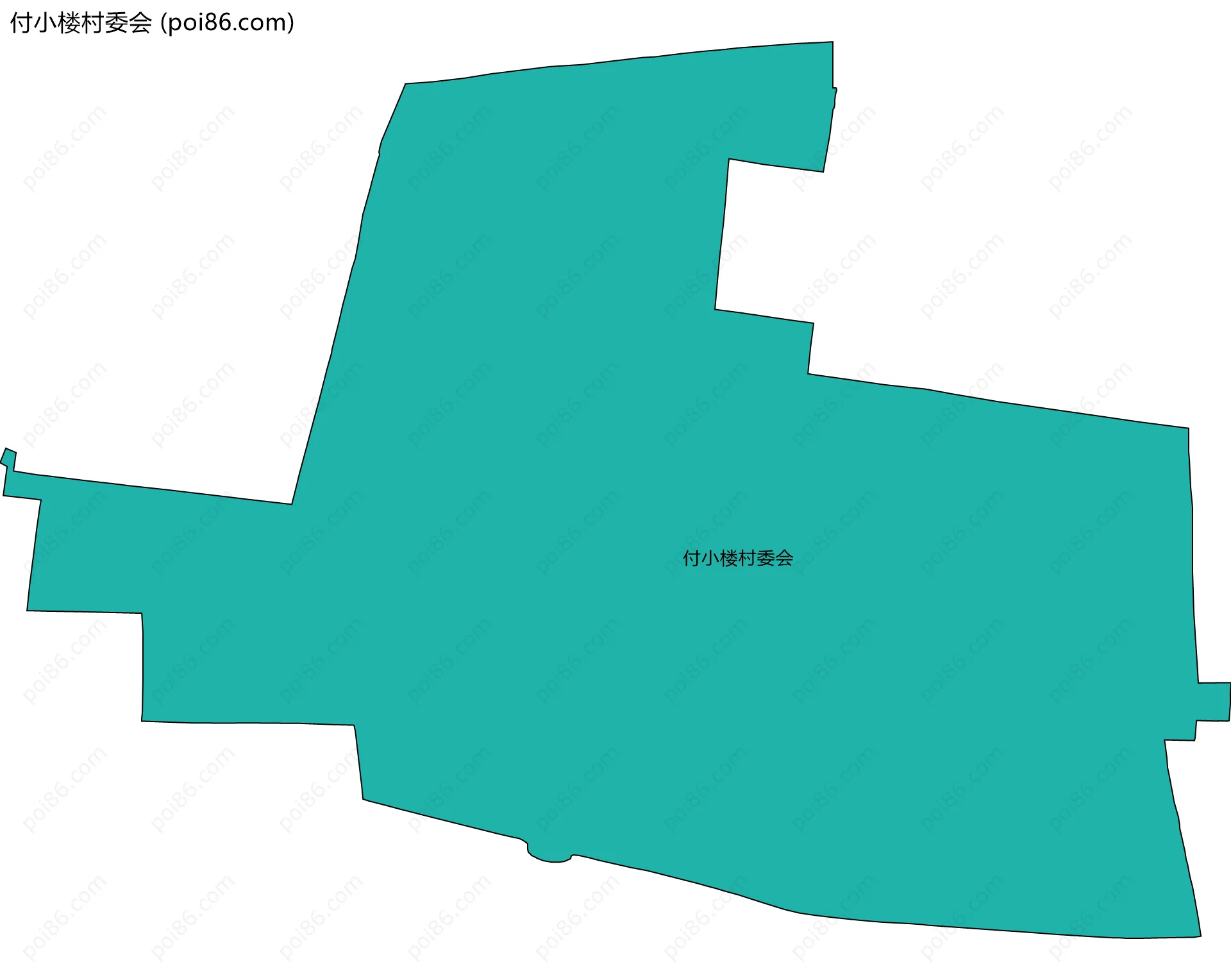 付小楼村委会边界地图