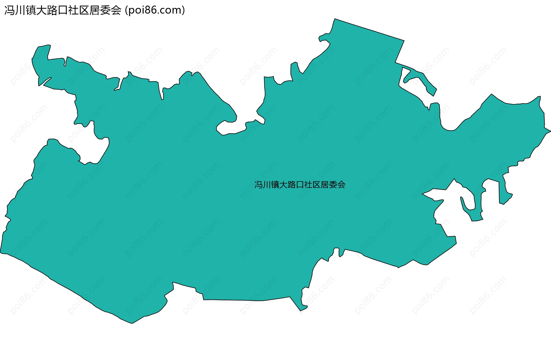 冯川镇大路口社区居委会边界地图