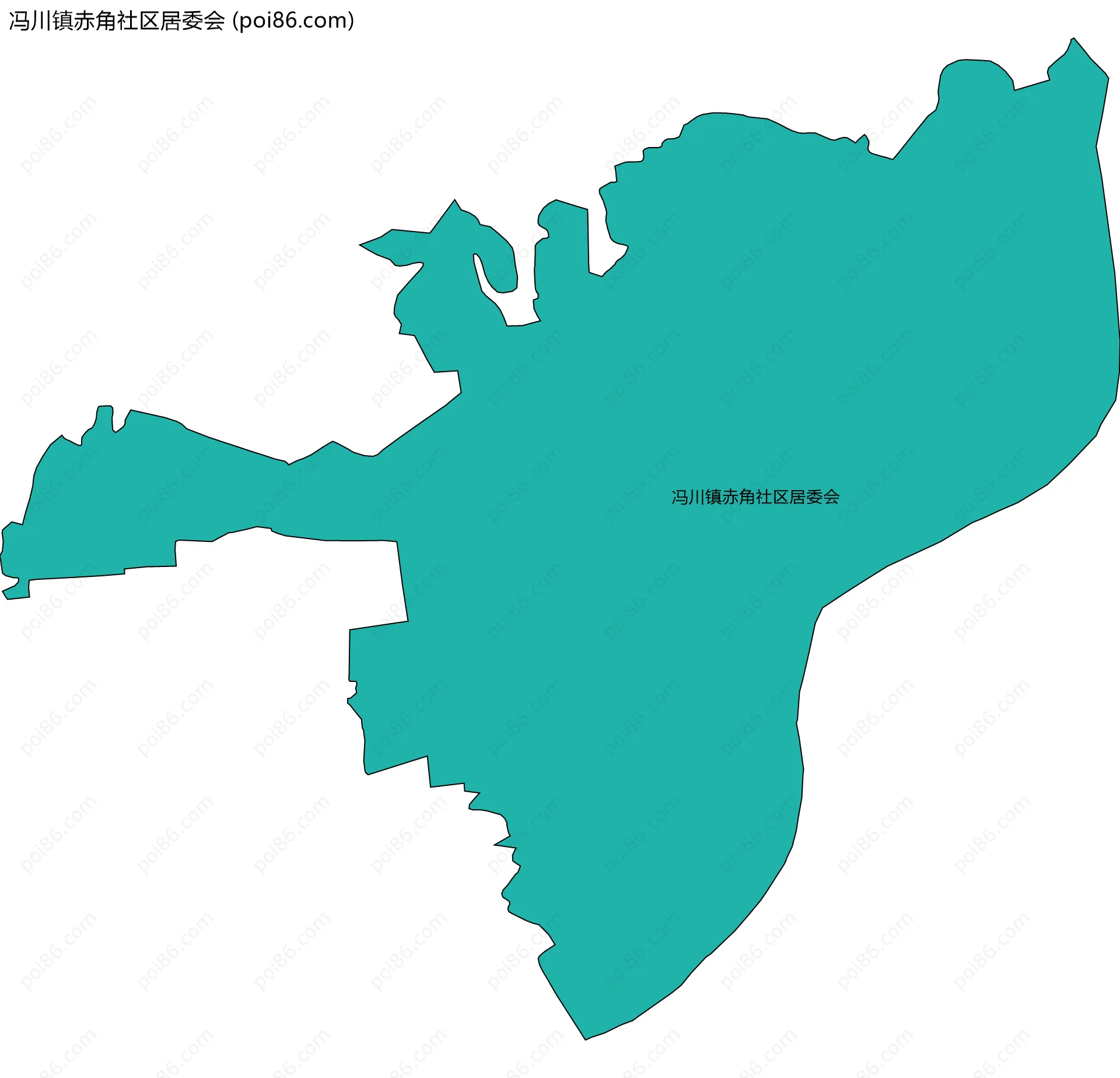 冯川镇赤角社区居委会边界地图