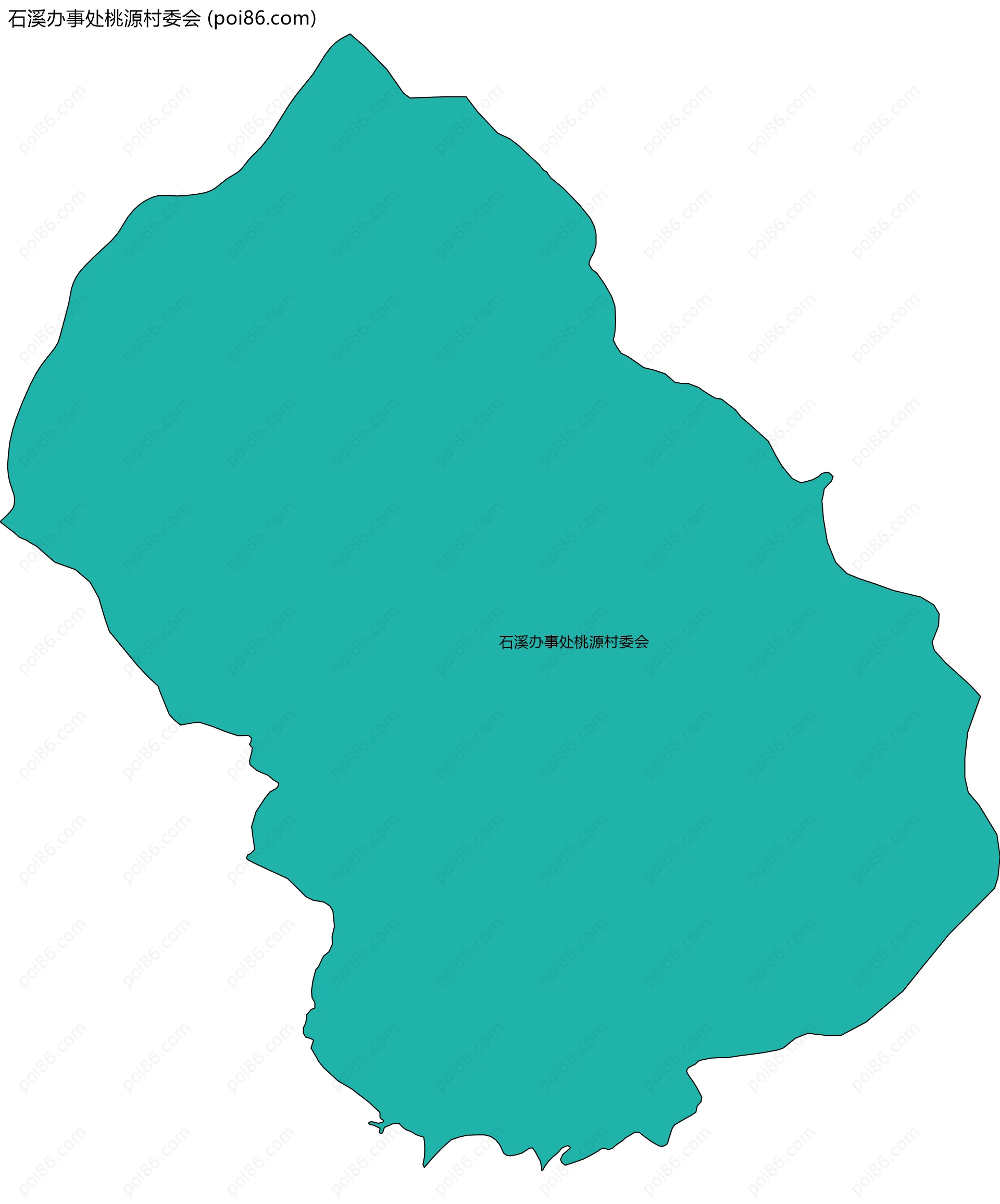石溪办事处桃源村委会边界地图