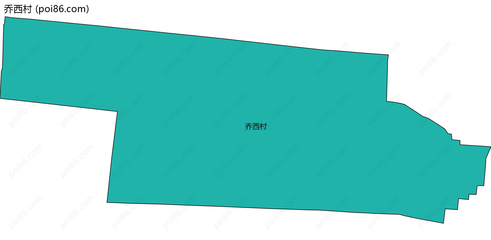 乔西村边界地图