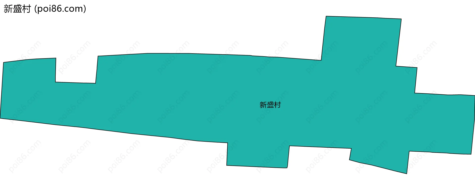 新盛村边界地图