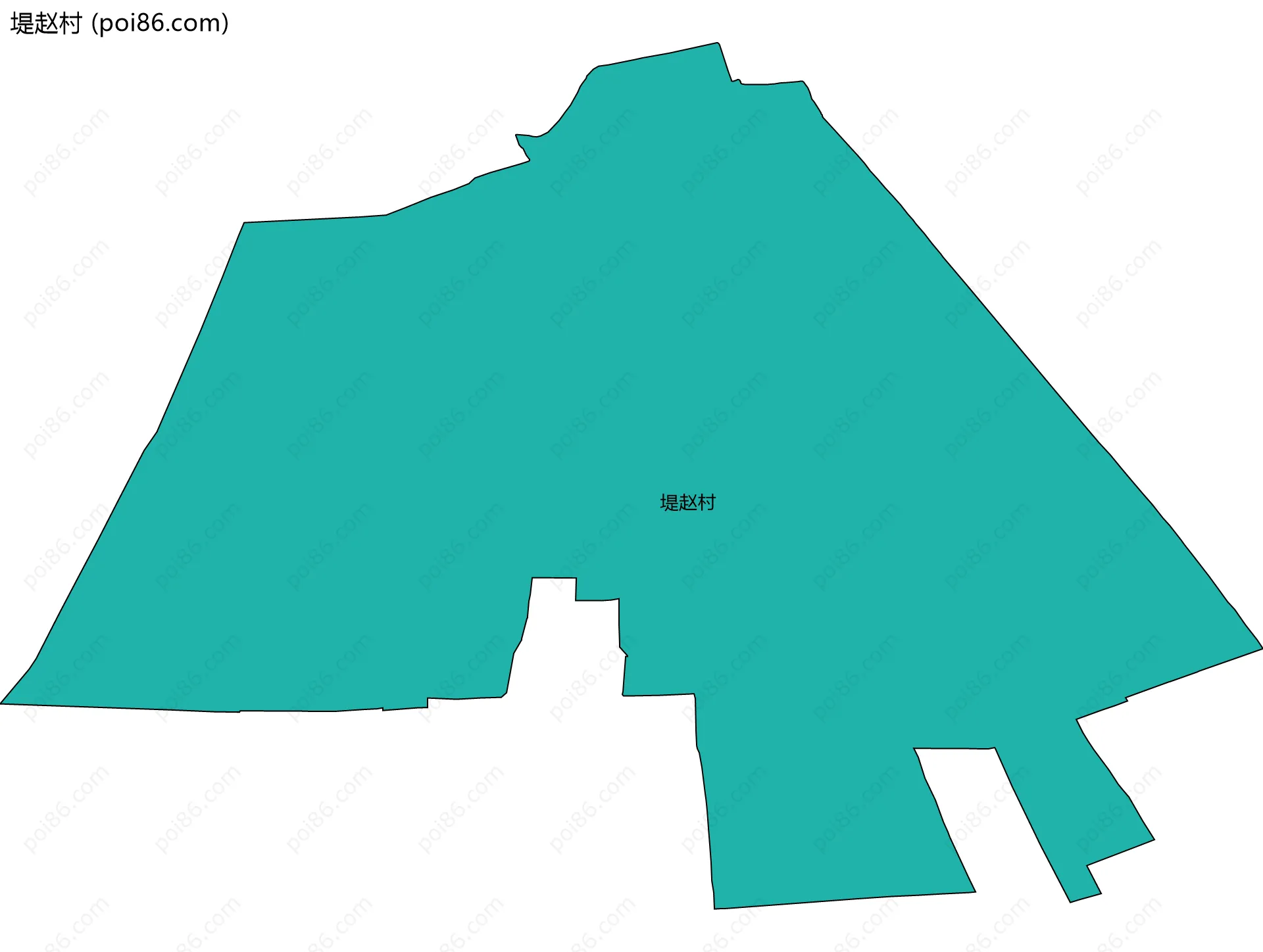 堤赵村边界地图