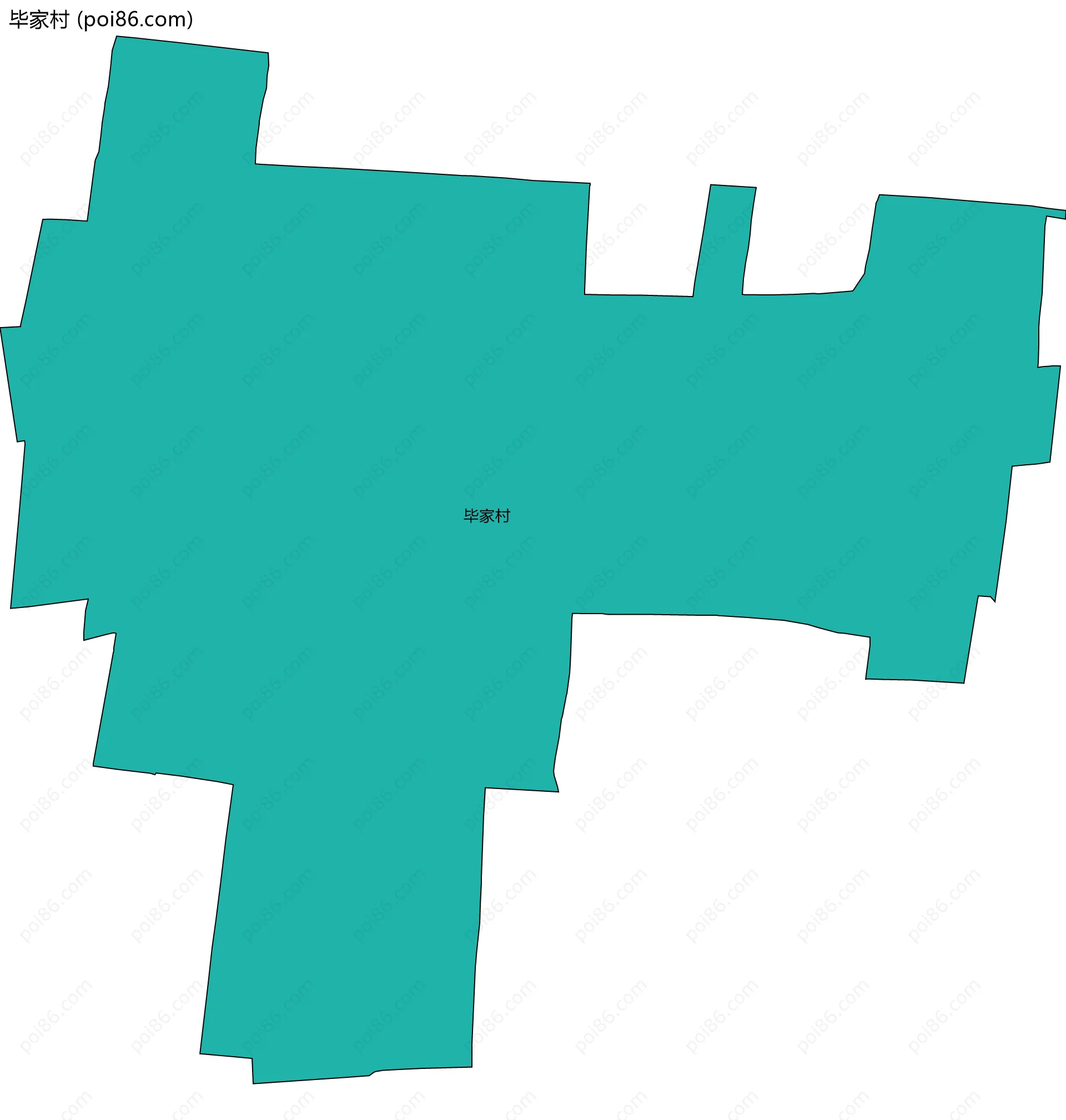 毕家村边界地图