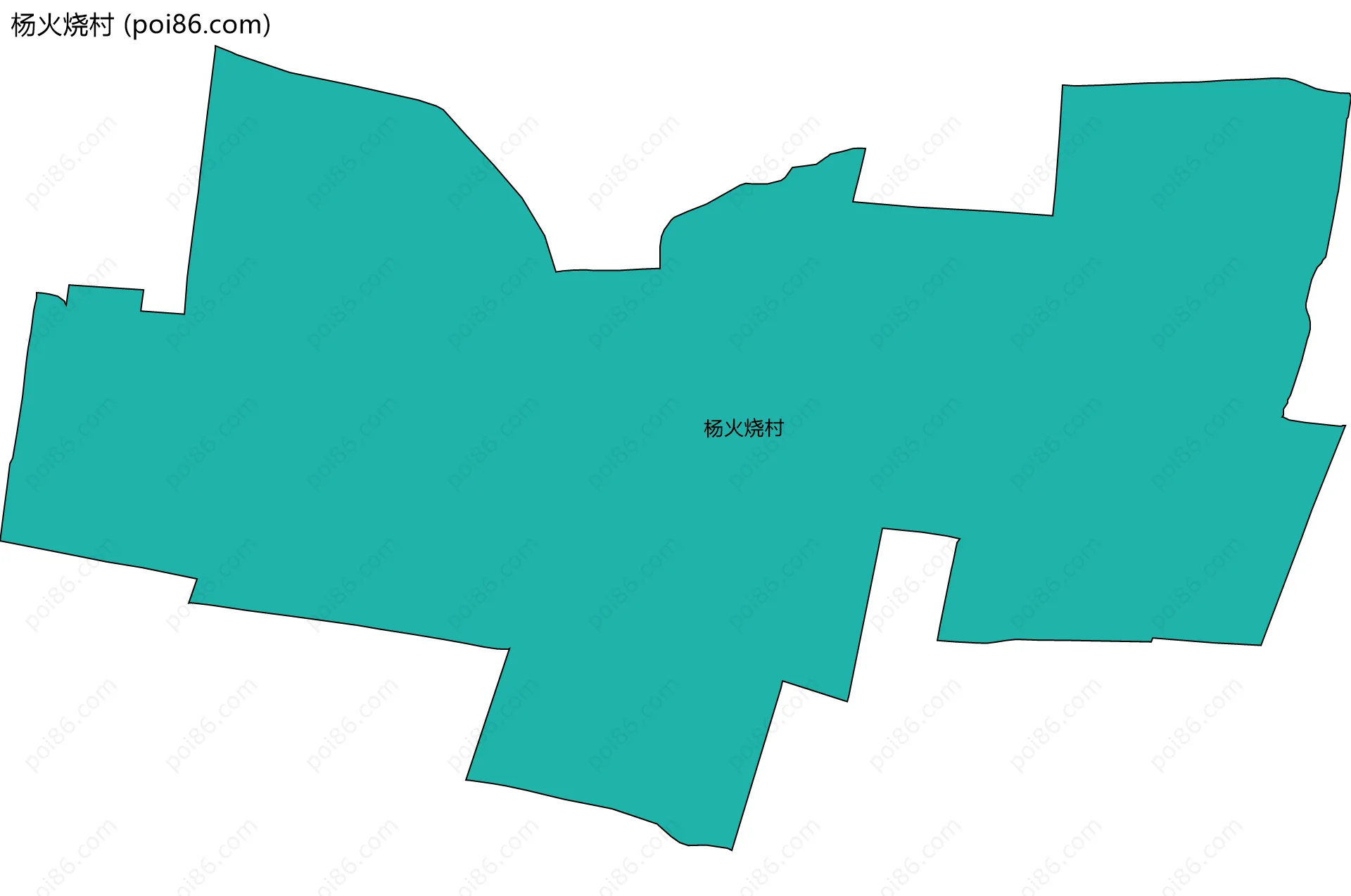 杨火烧村边界地图