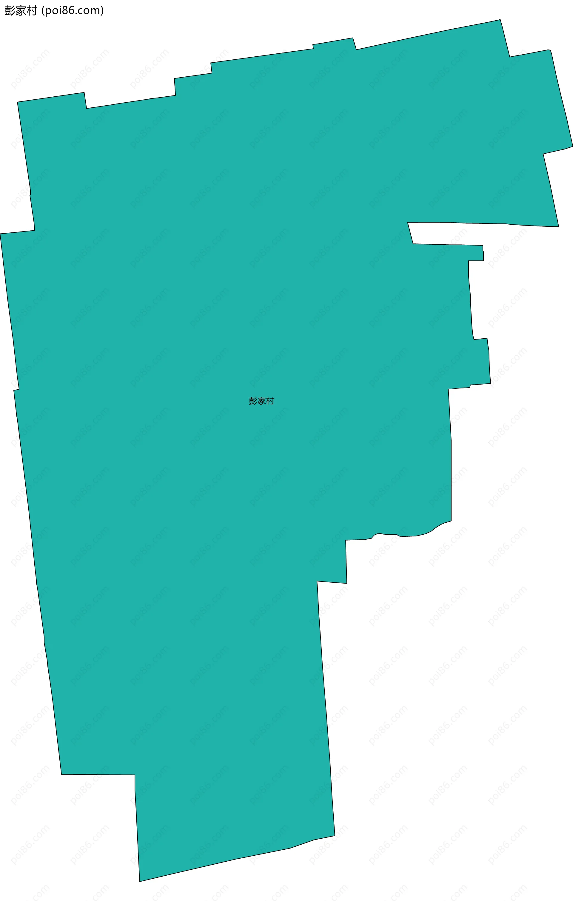 彭家村边界地图