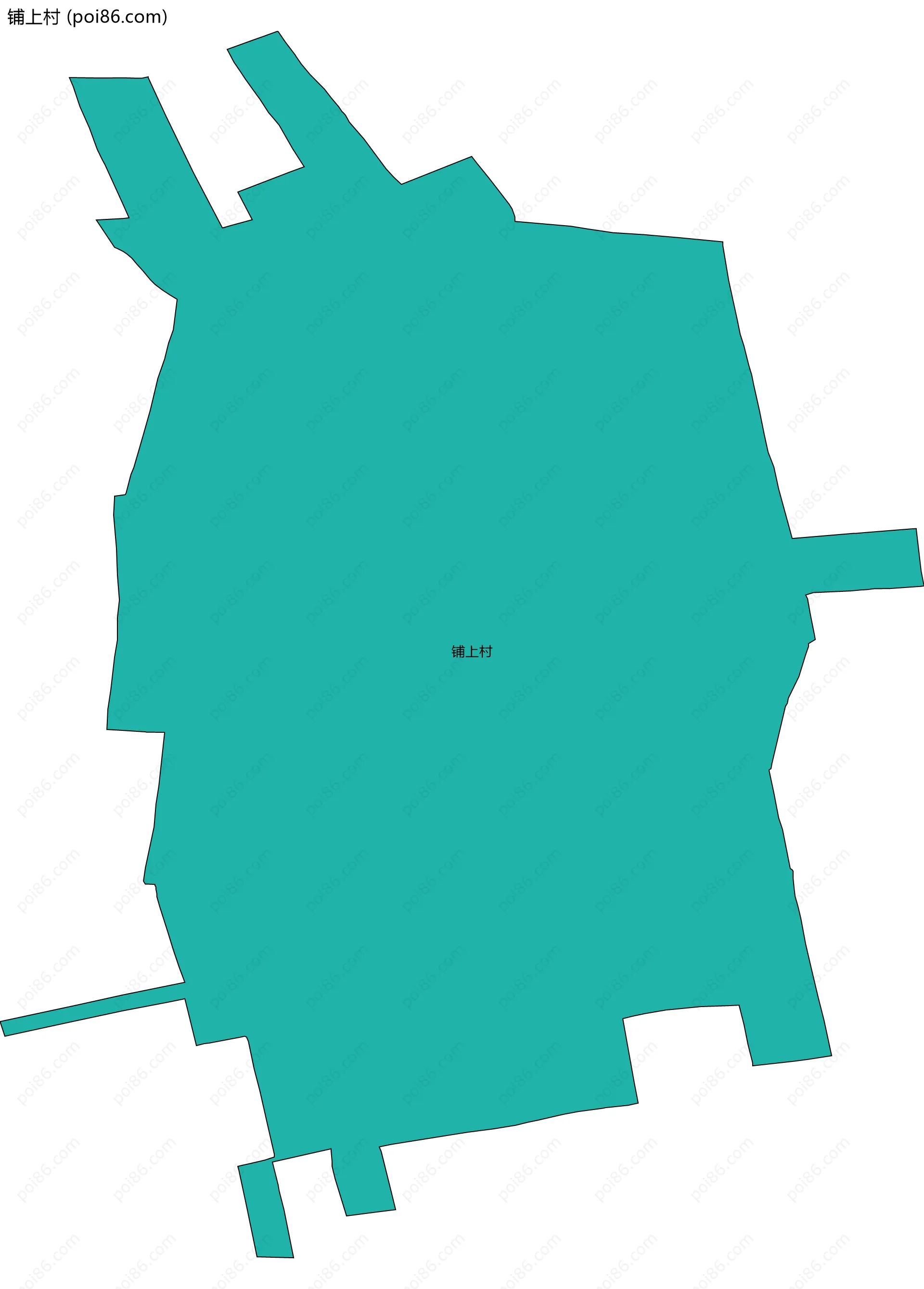 铺上村边界地图