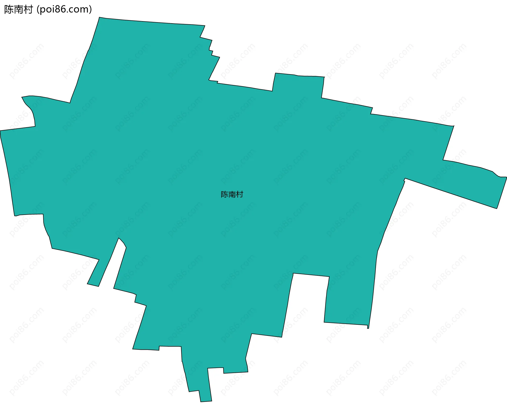 陈南村边界地图