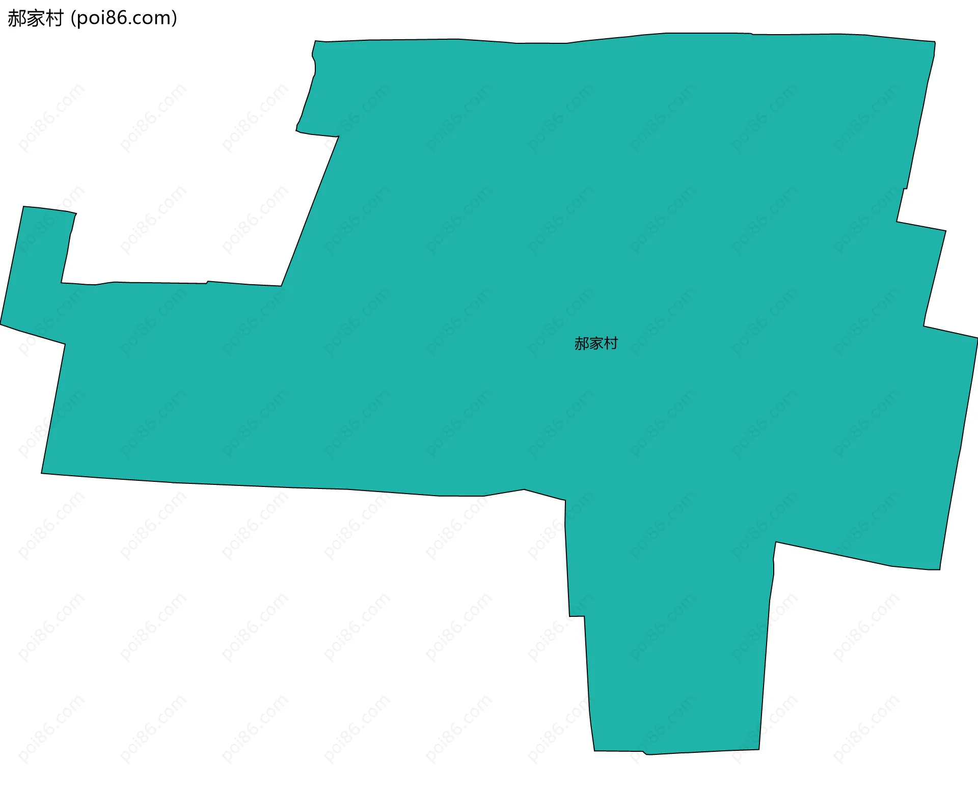 郝家村边界地图