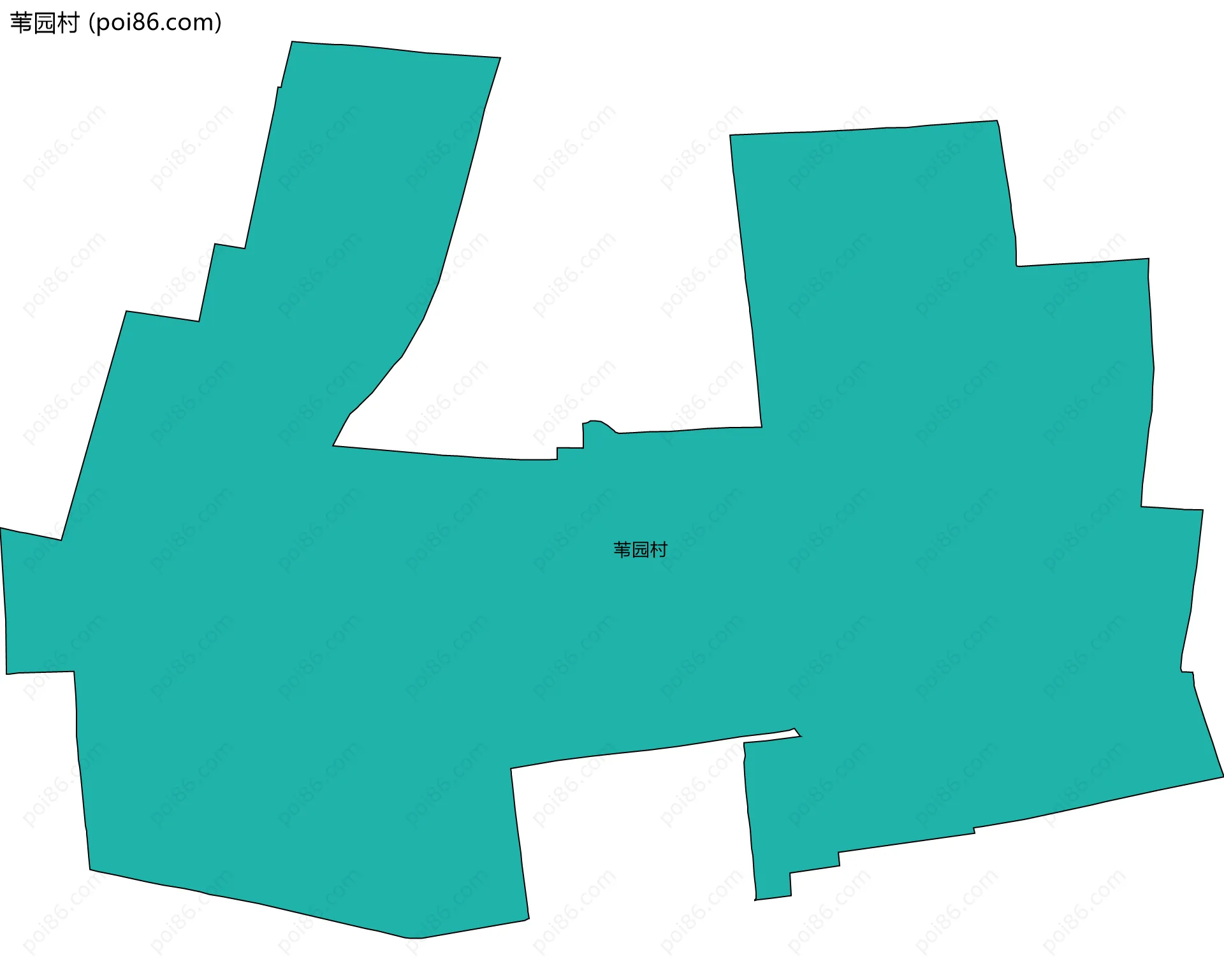 苇园村边界地图