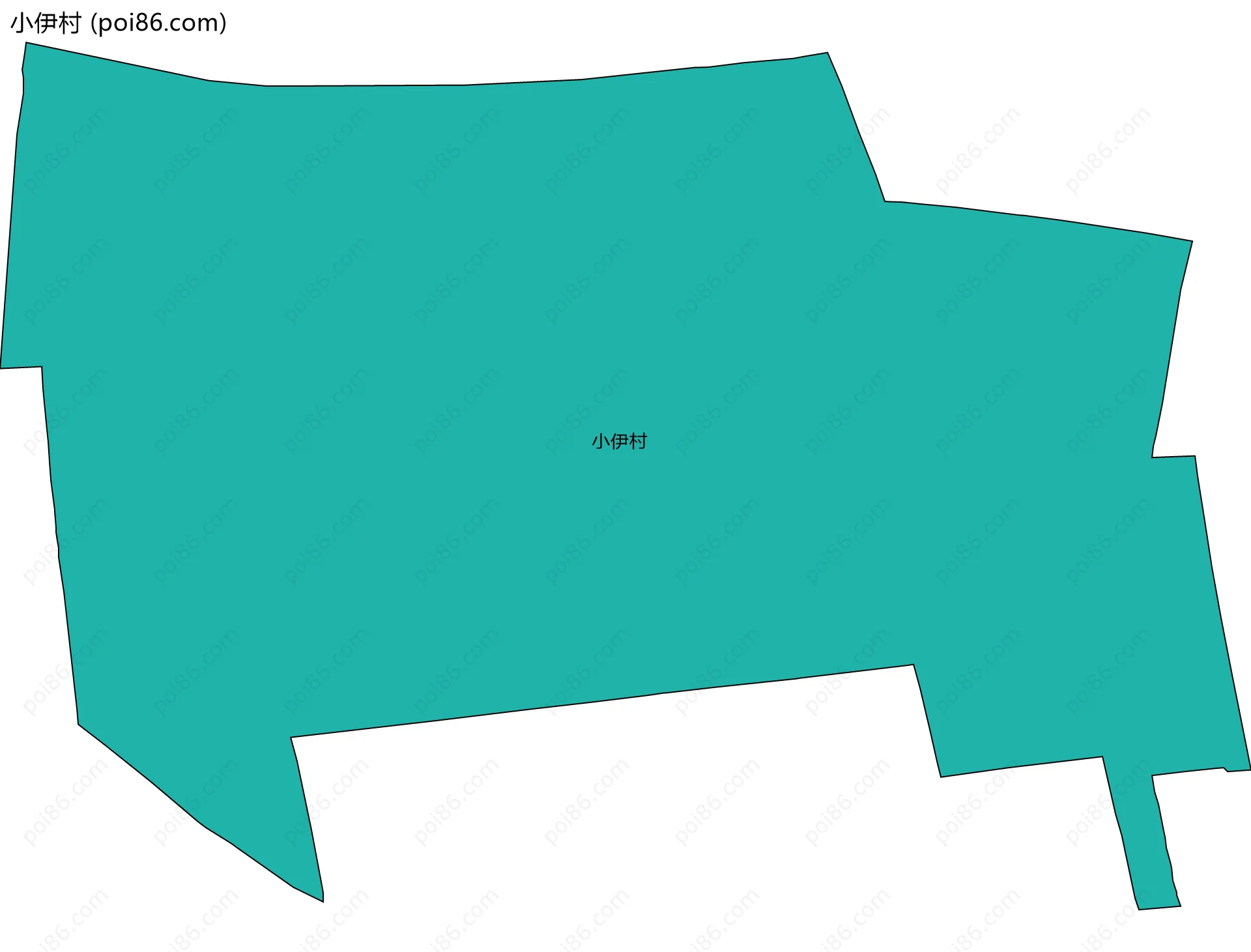 小伊村边界地图
