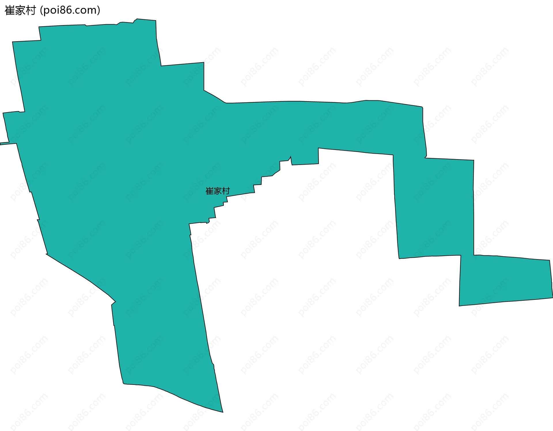 崔家村边界地图